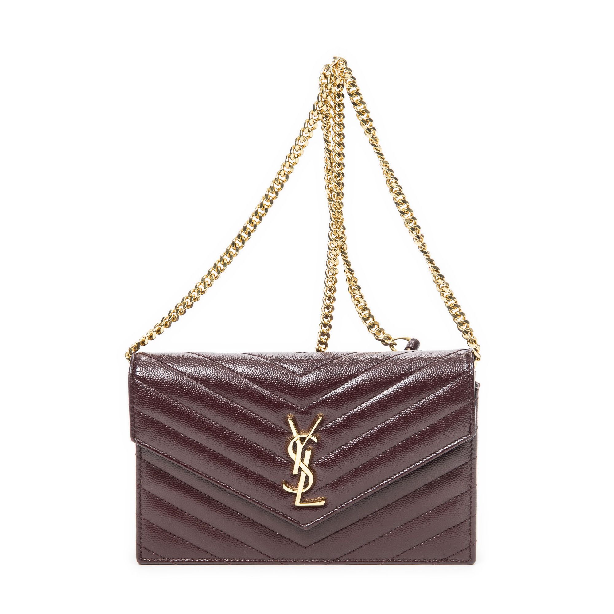 Yves Saint Laurent Cassandre Envelope Chain Wallet Size ONE SIZE - 1 Thumbnail