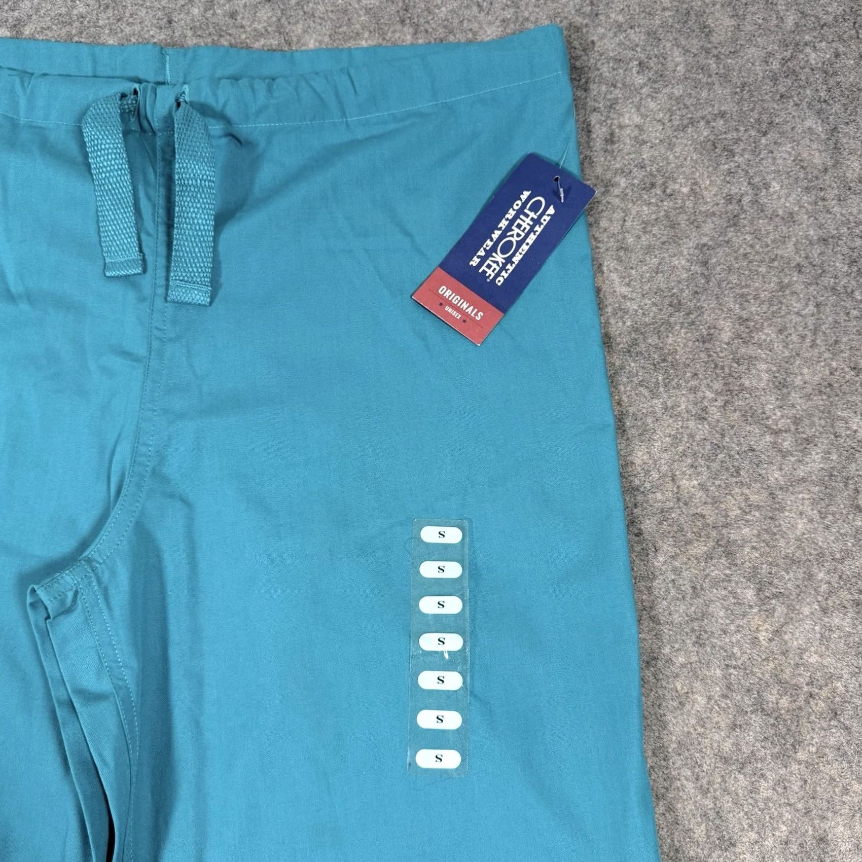 Cherokee Cherokee WorkWear Cargo Scrub Pants Unisex Small Sz Teal Blue Size US 29 - 4 Thumbnail