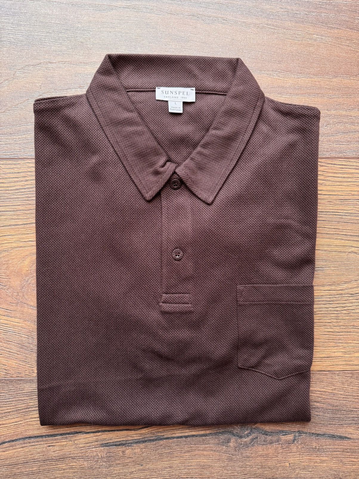 Sunspel Sunspel Brown Riviera Polo - Size L Size US L / EU 52-54 / 3 - 1 Thumbnail