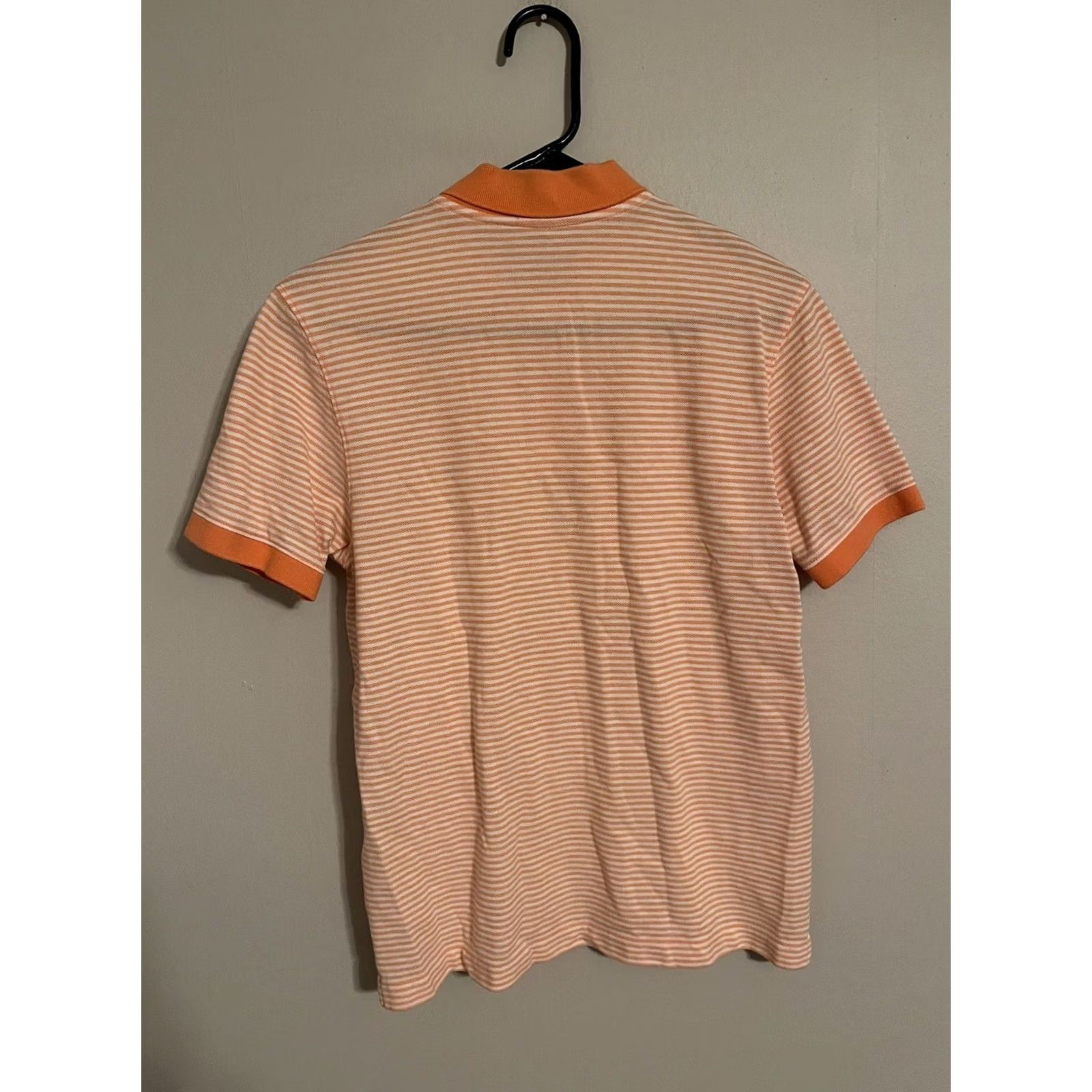 Vineyard Vines VINTAGE Vineyard Vines Classic Fit Pastel Orange Peach Striped S/S Polo Shirt - Men's S Size US S / EU 44-46 / 1 - 4 Thumbnail
