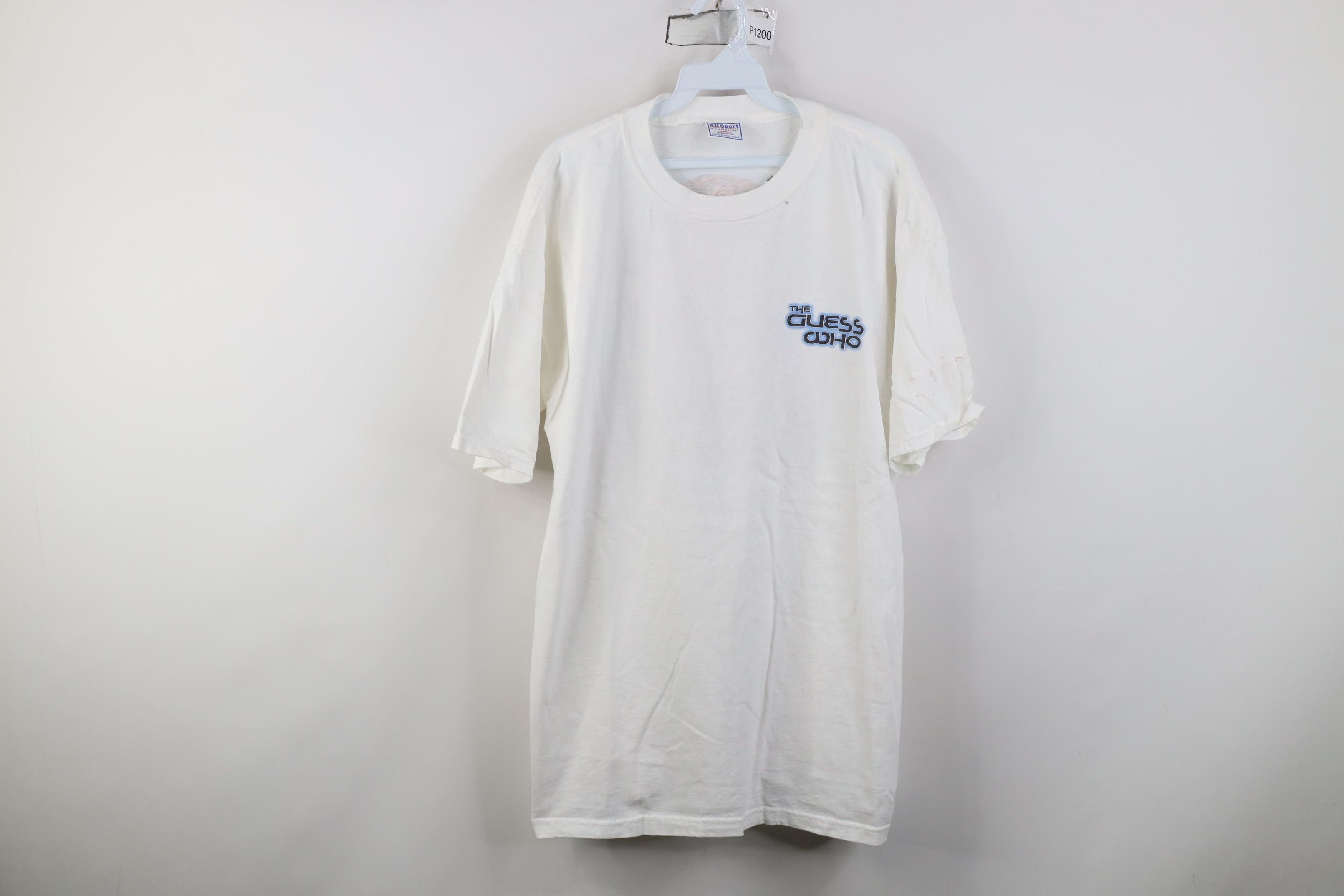 Vintage Vintage 90s American The Guess Who Band T-Shirt White USA Size US XL / EU 56 / 4 - 1 Thumbnail