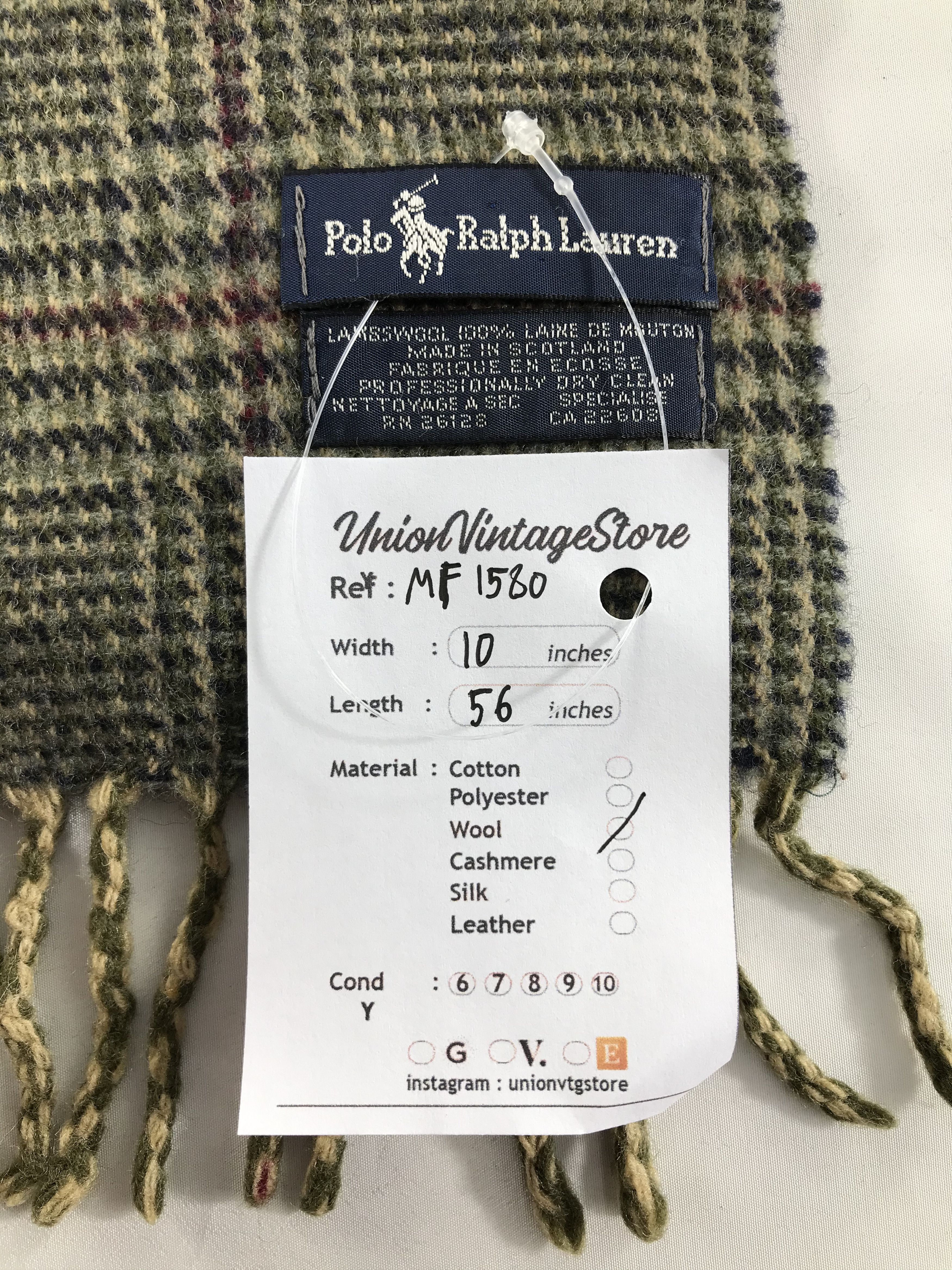 Polo Ralph Lauren Vintage Polo Ralph Lauren Scarf/Muffler/Neckwear MF1580 Size ONE SIZE - 5 Thumbnail