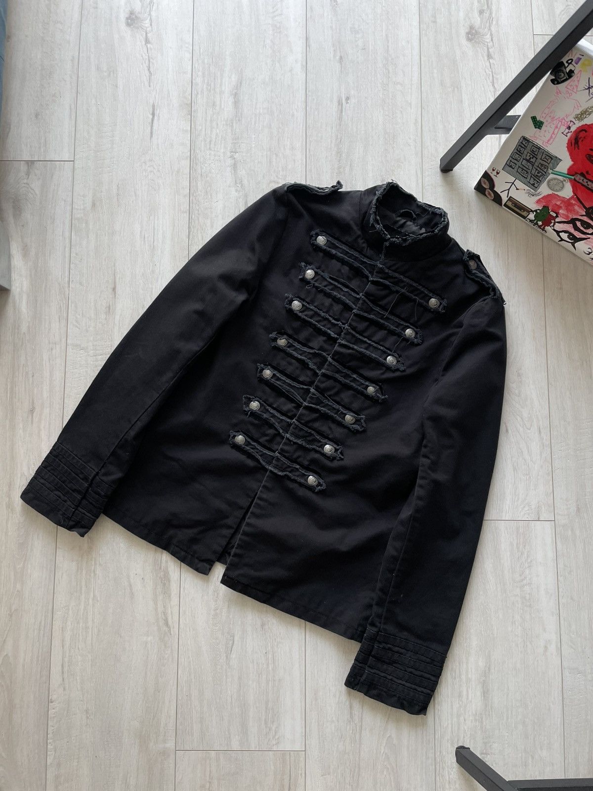 Japanese Brand Avant Garde 00’s Napoleon Blazer Jacket Y2K Dark Blue RARE Size M / US 6-8 / IT 42-44 - 7 Thumbnail