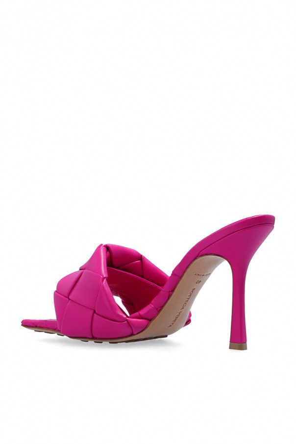 Bottega Veneta o1mle0325 Lido Mule Sandals Magnolia in Fuchsia Size US 7.5 / IT 37.5 - 5 Thumbnail