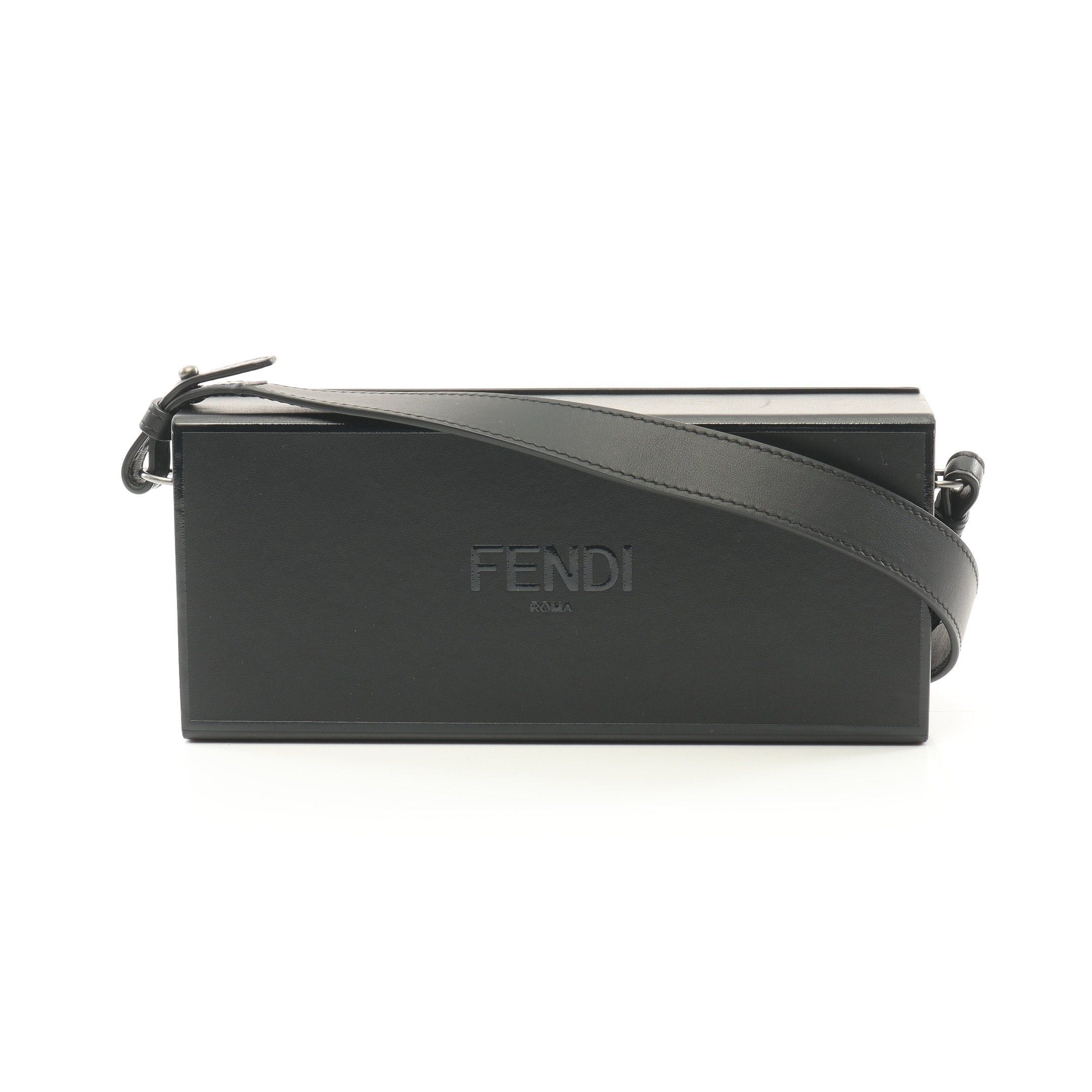 Fendi Fendi Box Shoulder Bag Leather Black Size ONE SIZE - 1 Thumbnail