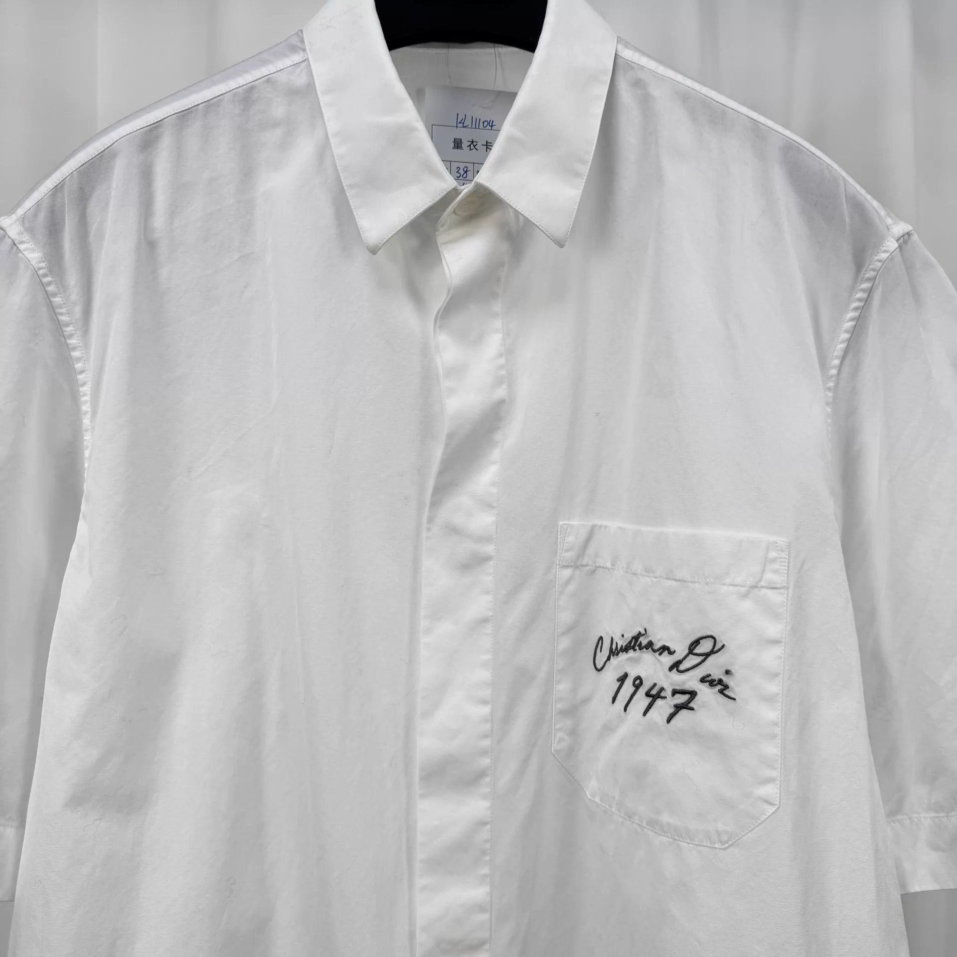 Dior Dior Embroidered Script Logo Short Sleeve Shirt 38 99new Size US S / EU 44-46 / 1 - 3 Thumbnail