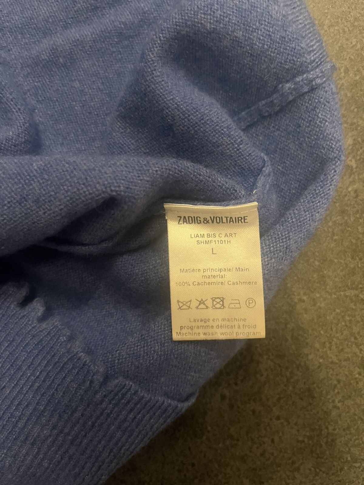 Zadig & Voltaire Zadig & Voltaire cashmere blue sweater Size US L / EU 52-54 / 3 - 6 Thumbnail