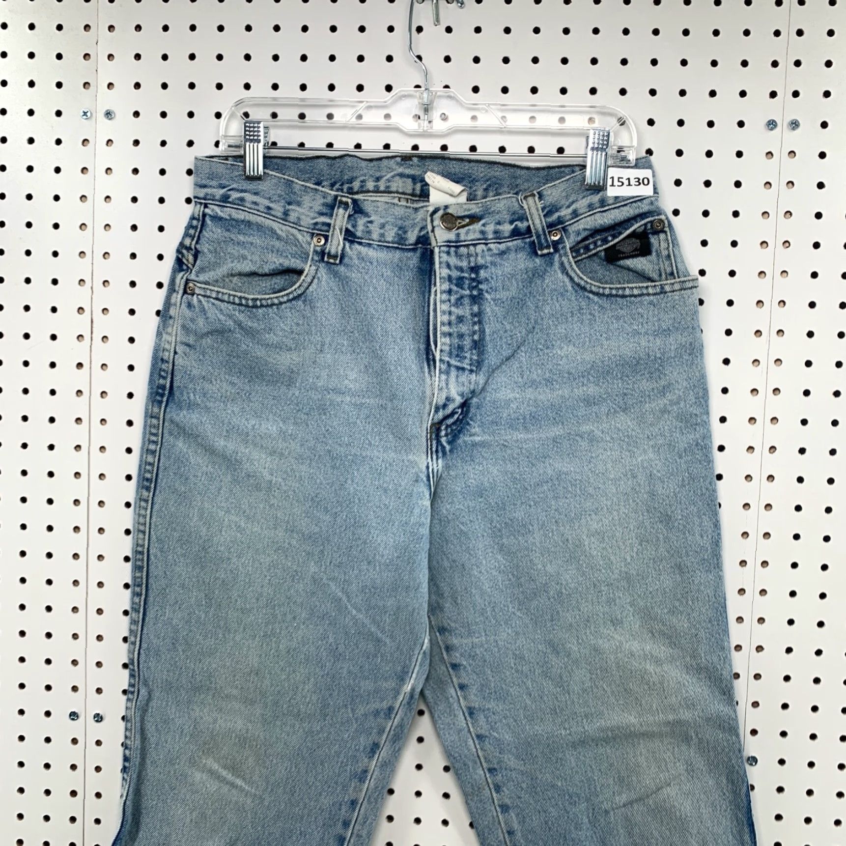 Harley Davidson VINTAGE Harley-Davidson Jeans Womens 12 R Zipper Fly Light Wash Denim 32 X 29 Blue Hip Classic Size 34" / US 12 / IT 48 - 3 Thumbnail
