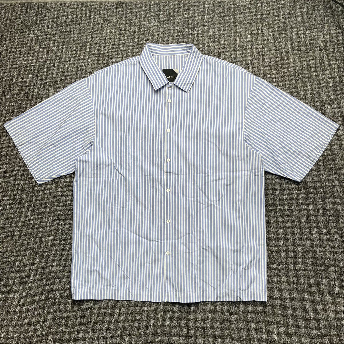 ATON aton japanese boxy cut stripe button up shirt Size US M / EU 48-50 / 2 - 1 Thumbnail