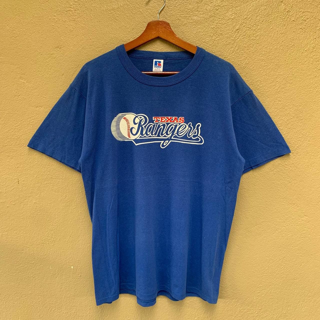 Russell Athletic Vintage 90s TEXAS RANGERS Baseball T-shirt Size US L / EU 52-54 / 3 - 1 Thumbnail