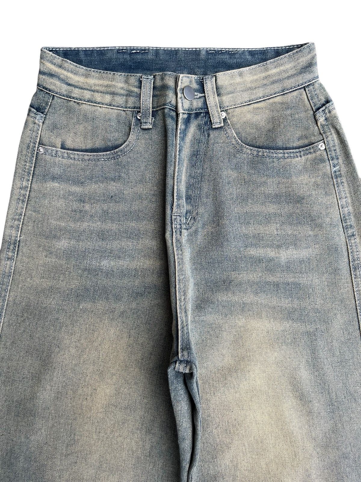Other Vintage Y2K Japanese Brand Wide Leg Grey Mud Washed Jeans Size 25" / US 0 / IT 36 - 3 Thumbnail