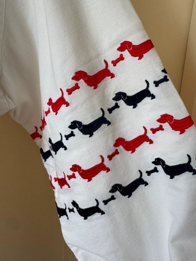 Thom Browne Thom browne Embroidered four-striped long-sleeved shirt 250 Size US M / EU 48-50 / 2 - 3 Thumbnail