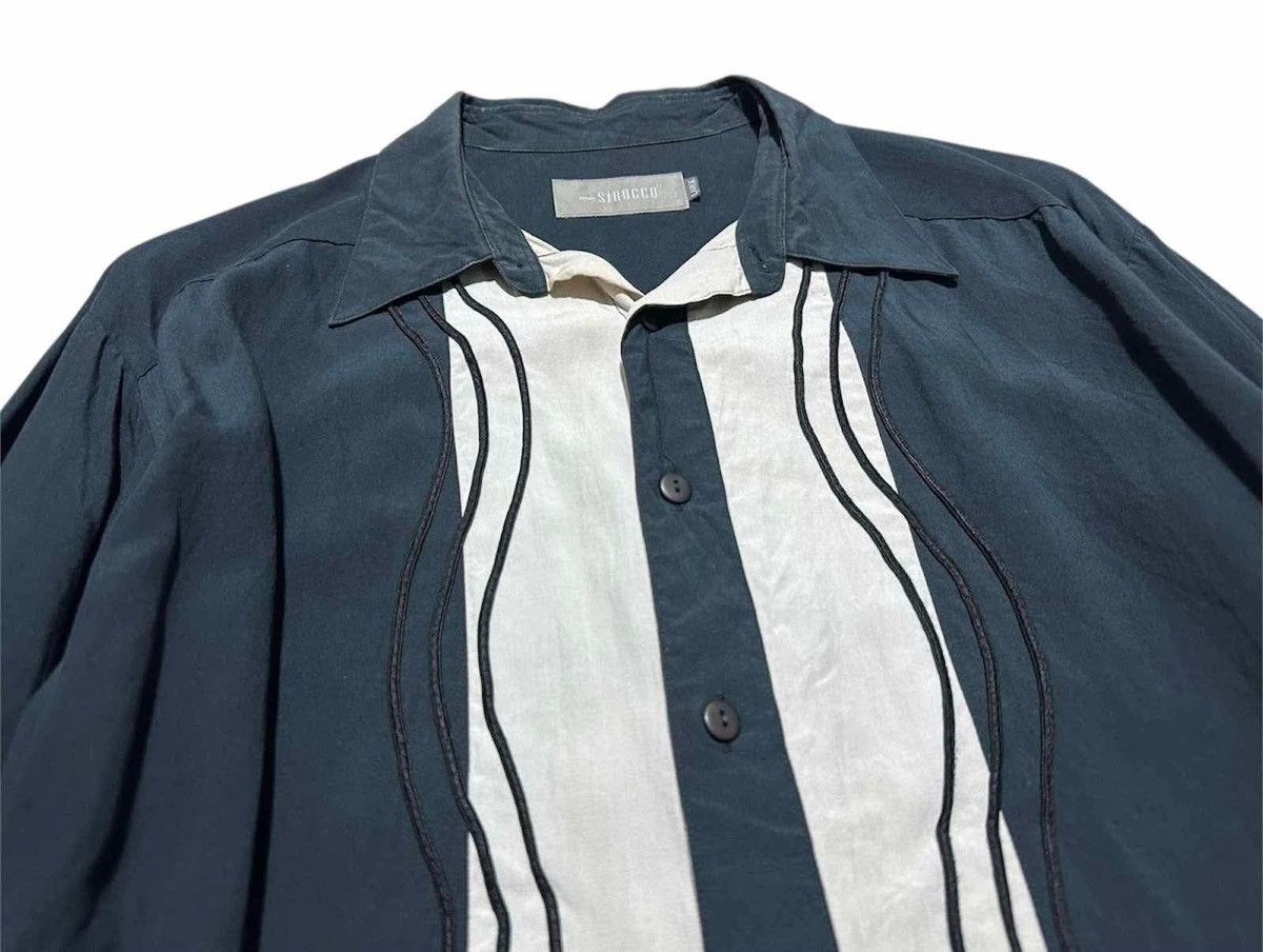 Japanese Brand 🔥Vintage Japanese Mia Sirocco Striped Embroidered Shirt Goth Size US L / EU 52-54 / 3 - 3 Thumbnail