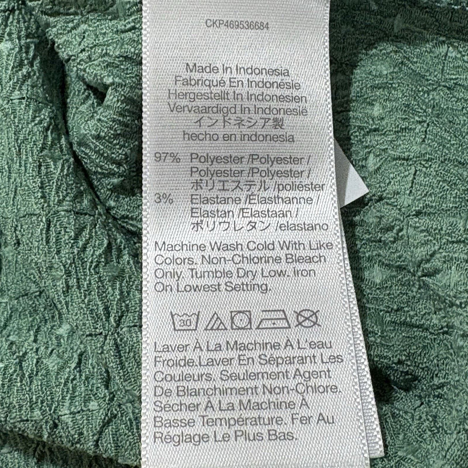 Madewell Madewell Large Crinkled Cardigan Button Up V Neck Green Size L / US 10 / IT 46 - 7 Thumbnail