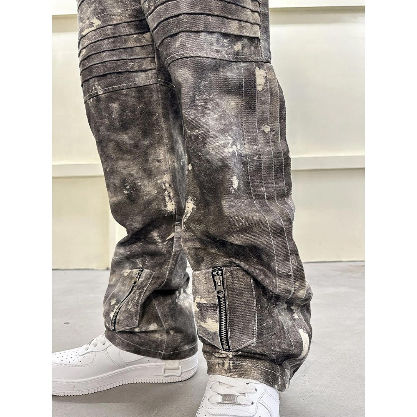 Japanese Brand Tie-Dye Workwear Pants – Cleanfit, Pleated Straight Leg Size US 32 / EU 48 - 4 Thumbnail