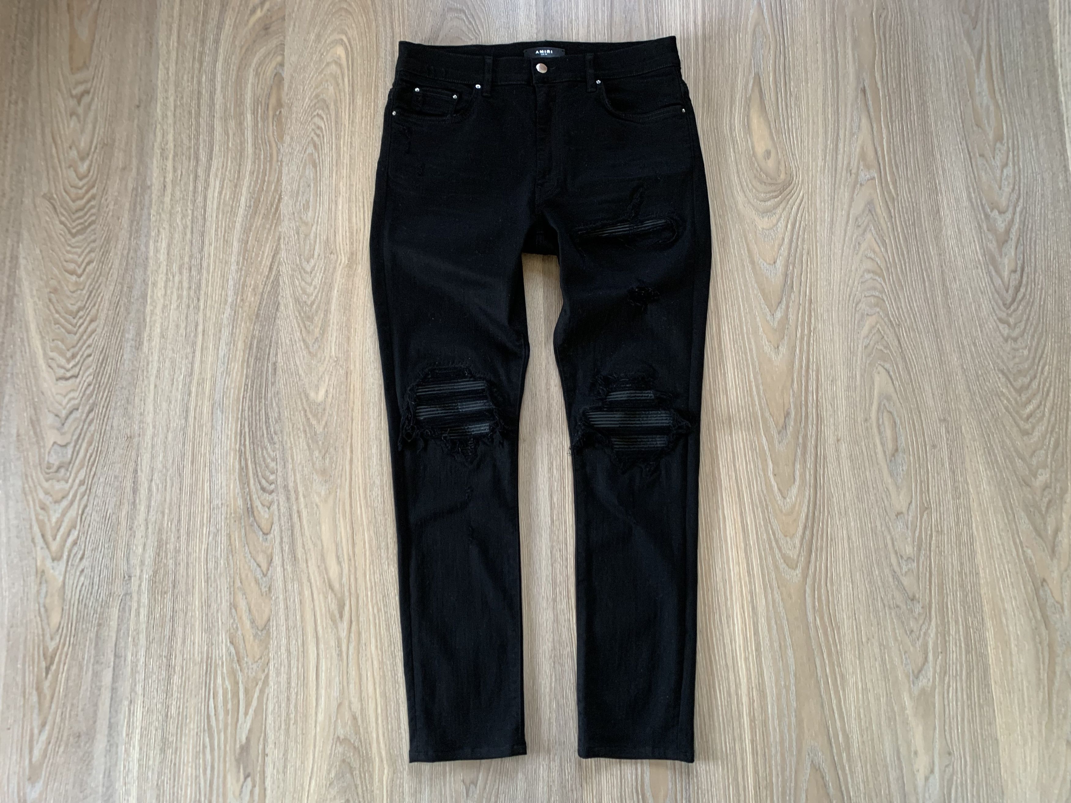Amiri Amiri Stretch Black Ribbed Jeans Size US 34 / EU 50 - 2 Thumbnail