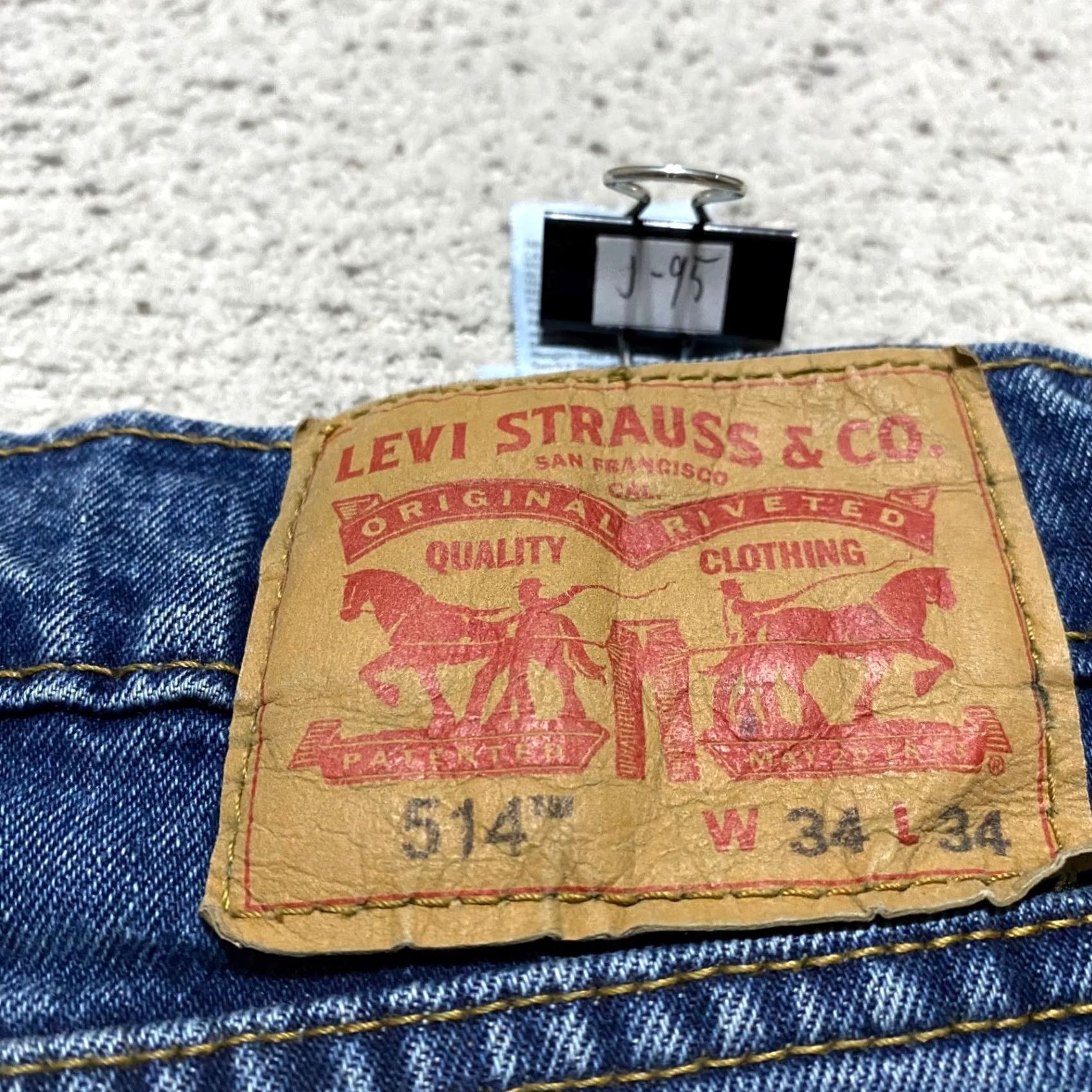 Levi's Levi's 514 Jeans 34x34 Blue Denim Regular Straight Mens 514 Mid Rise 34 Inseam 5-Pocket Size US 34 / EU 50 - 3 Thumbnail
