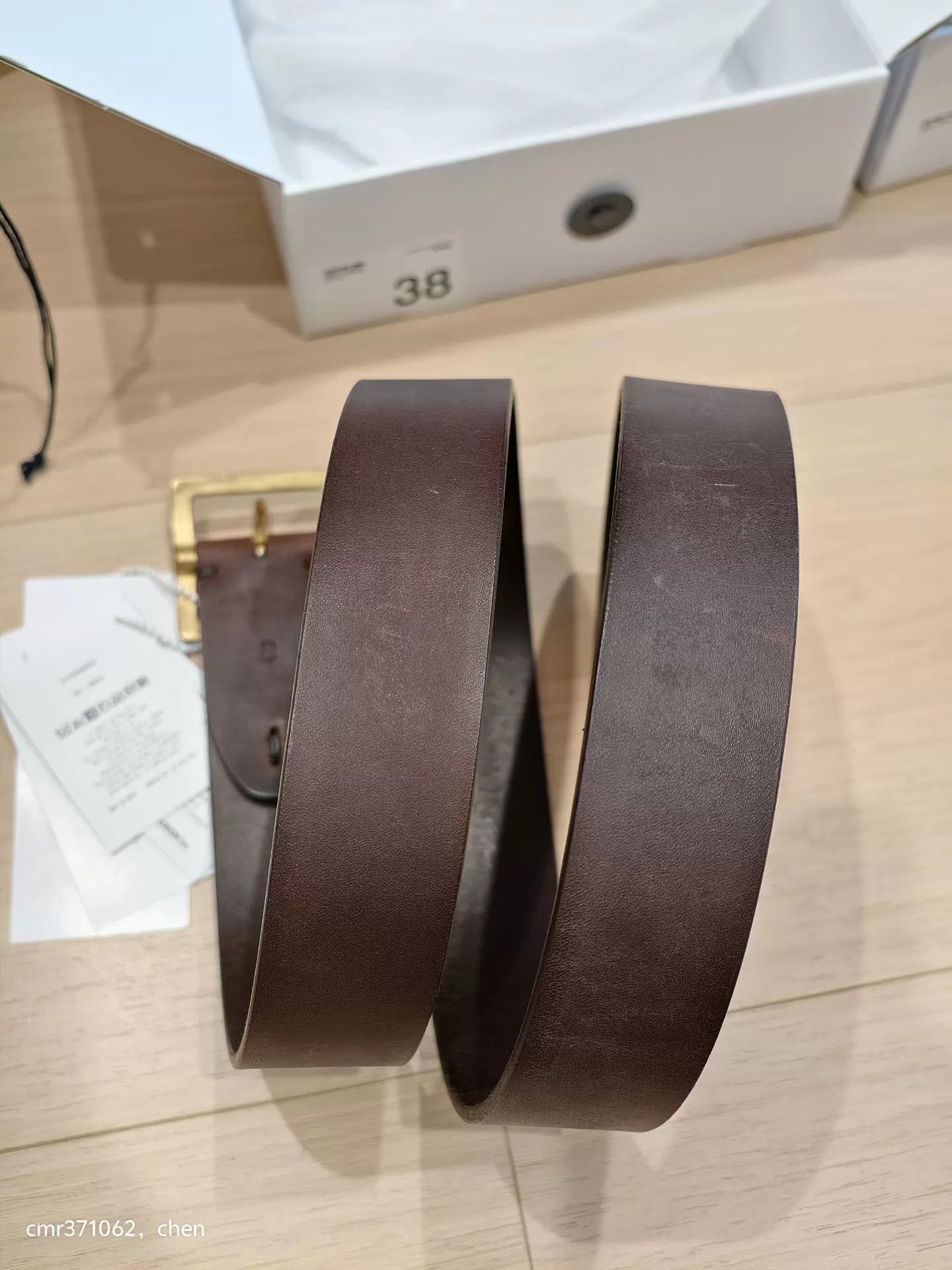 Visvim VISVIM 24AW PLAIN BELT 40MM dk brown w38 Horween Size ONE SIZE - 5 Thumbnail