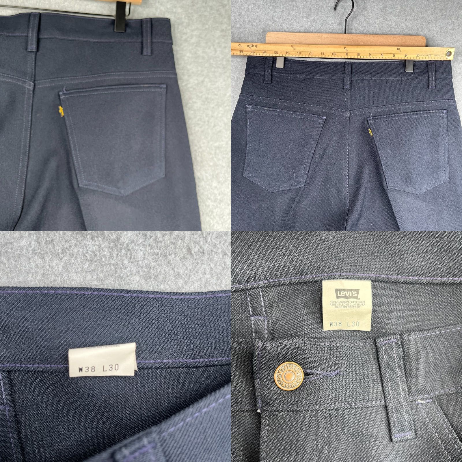 Levi's Levis Pants Navy Blue Polyester Stretch Mens 38x30 5 Pocket Flat Front Casual Must-Have 5pocket Mens Pants Regular Inseam 30 in Blue Levi's Size US 38 / EU 54 - 8 Thumbnail