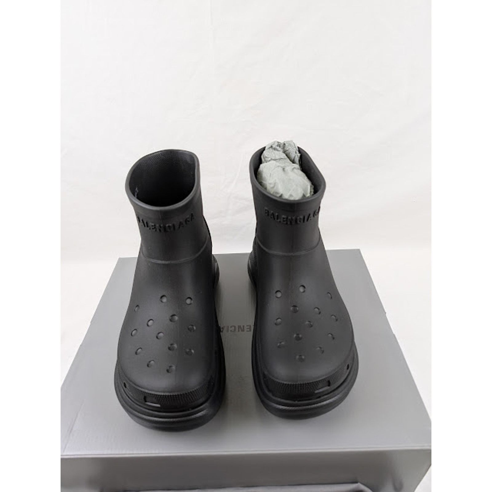 Balenciaga o1rshd1 Q:2 / Rubber Crocs Bootie in Black Size US 9 / EU 42 - 3 Thumbnail