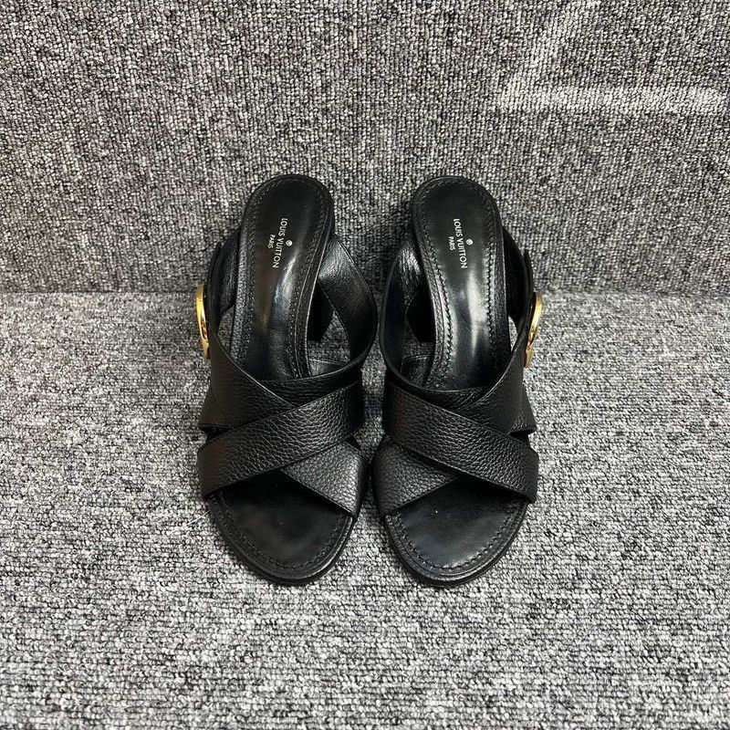Louis Vuitton Louis Vuitton Black Strappy High Heel Sandals -2508 Size US 7 / IT 37 - 2 Thumbnail