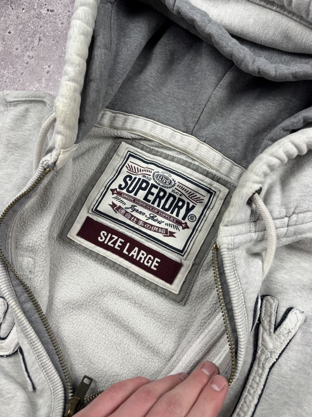 Japanese Brand Vintage Superdry Japan Spirit LGB style y2k fur zip hoodie Size US L / EU 52-54 / 3 - 6 Thumbnail