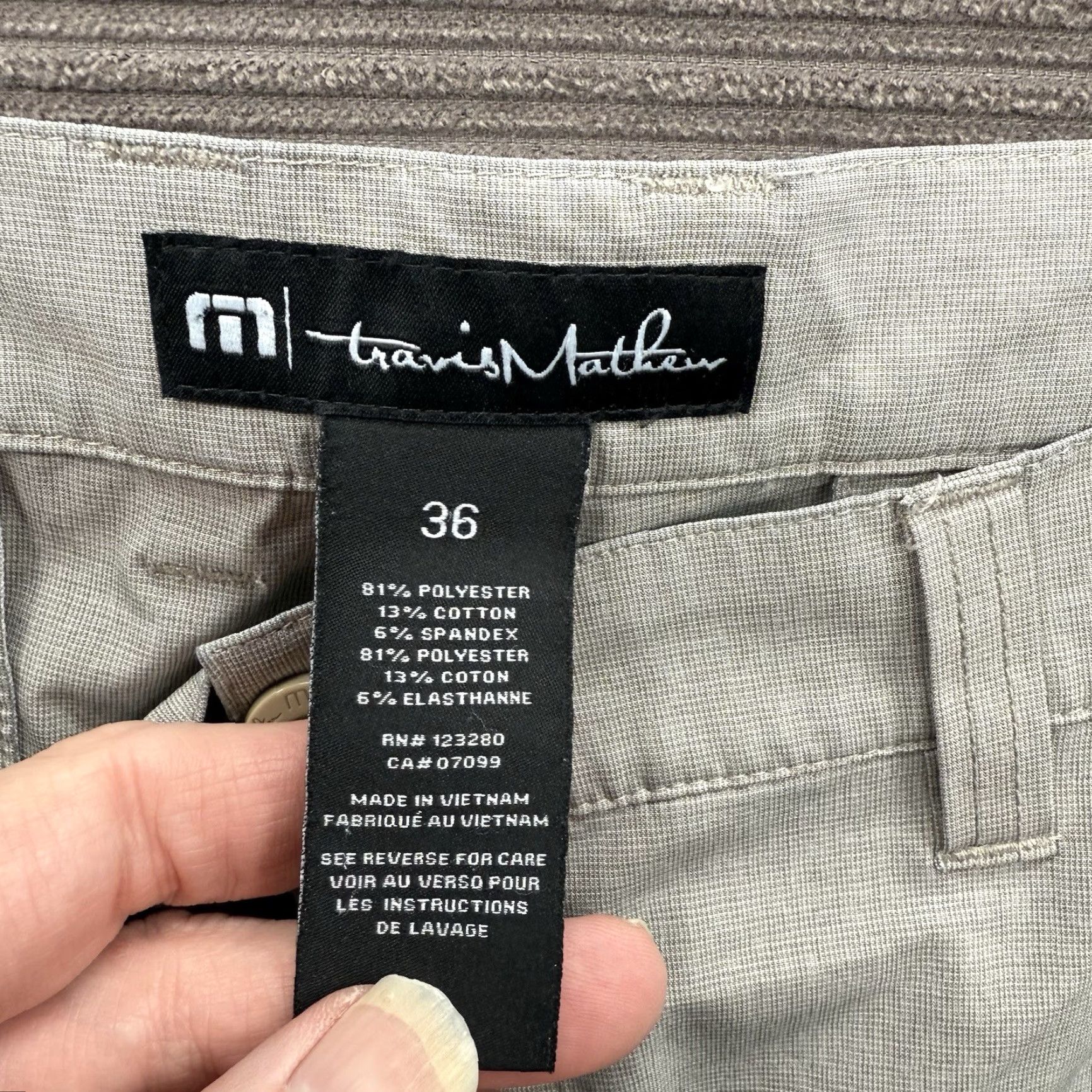 TravisMathew Travis Mathew Shorts Men 36 Brown Flat Front Performance Chino 5-Pocket Athletic Inseam 10" Size US 36 / EU 52 - 3 Thumbnail