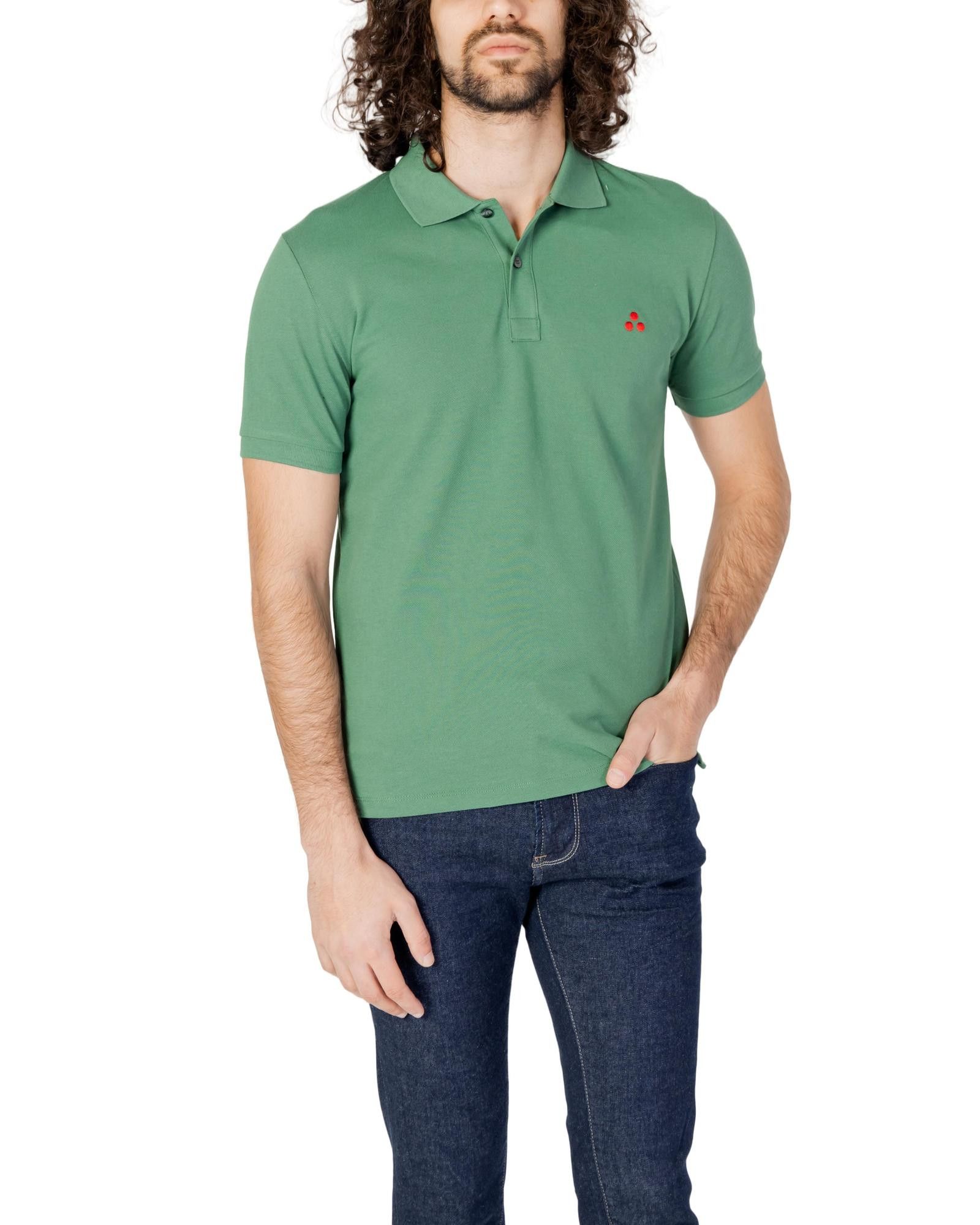 image of Peuterey Plain Polo Shirt in Green, Men's (Size 2XL)