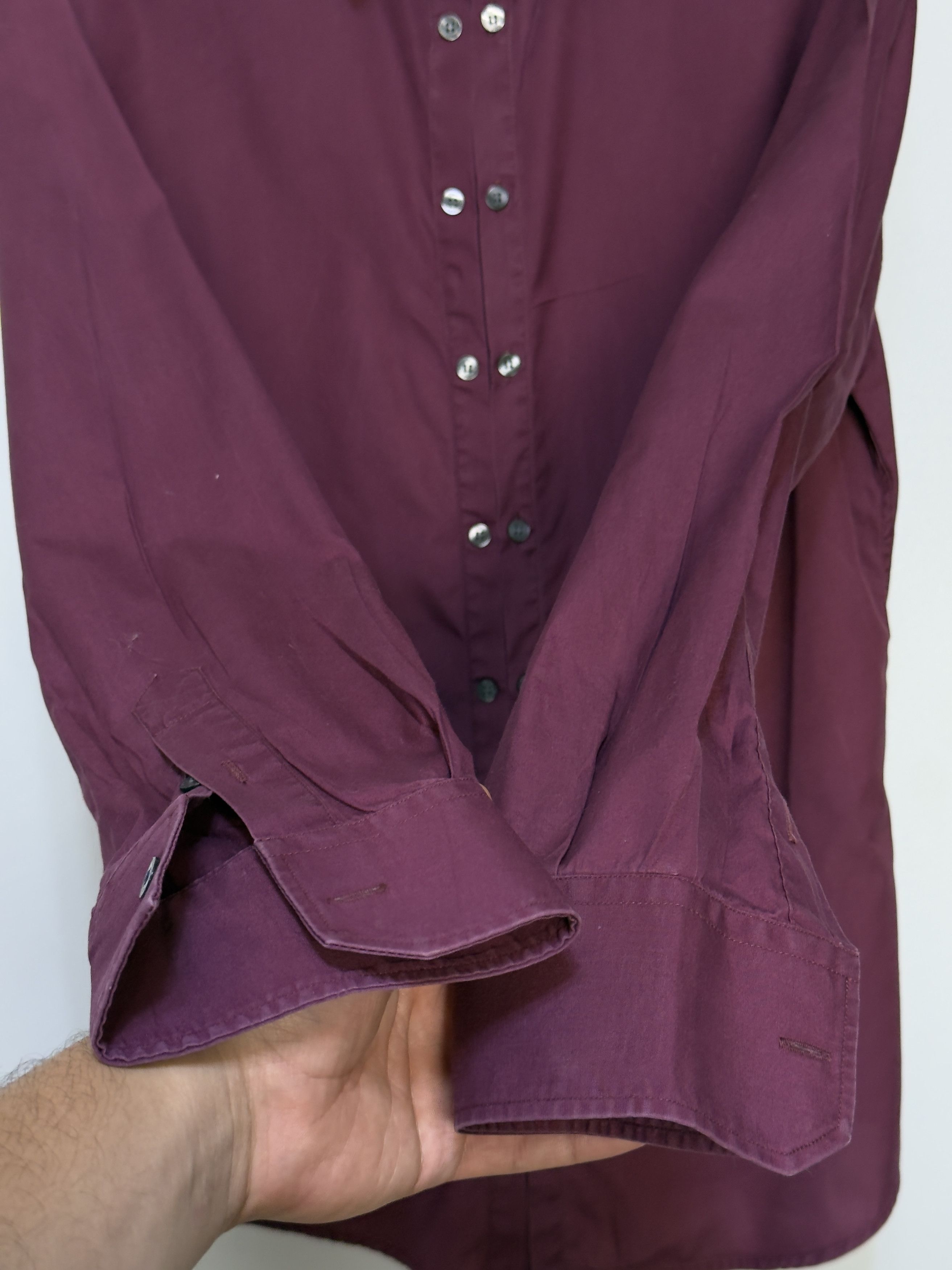 Dolce & Gabbana Shirt 🔥 dolce and gabbana slim burgundy double breasted Size US L / EU 52-54 / 3 - 2 Thumbnail