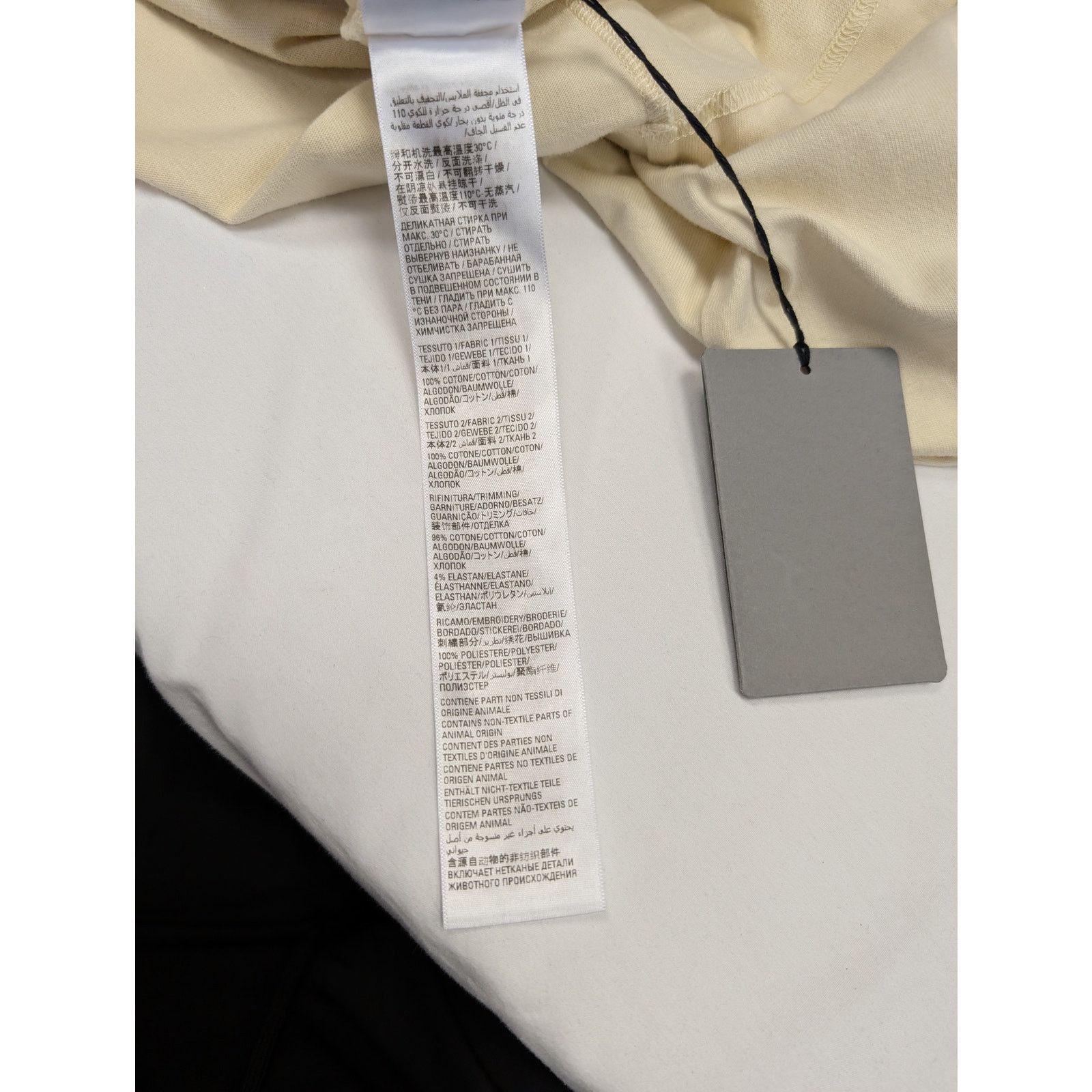 Balenciaga o1rshd1 BAL Back Hem Vintage Jersey Sweatshirt in Beige Size US M / EU 48-50 / 2 - 14 Thumbnail