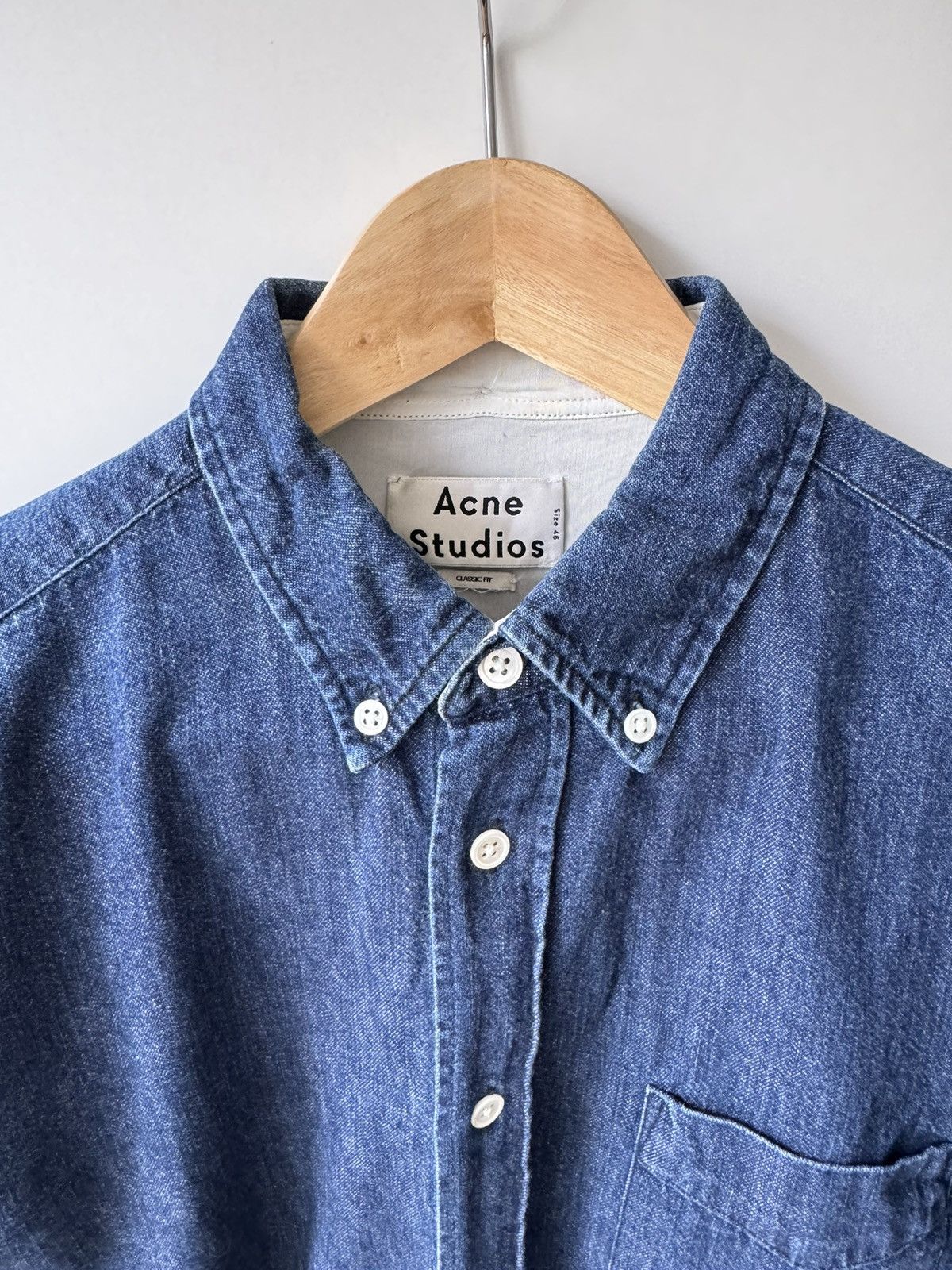 Acne Studios [46] Isherwood Twill Denim Shirt in Indigo (AW15 