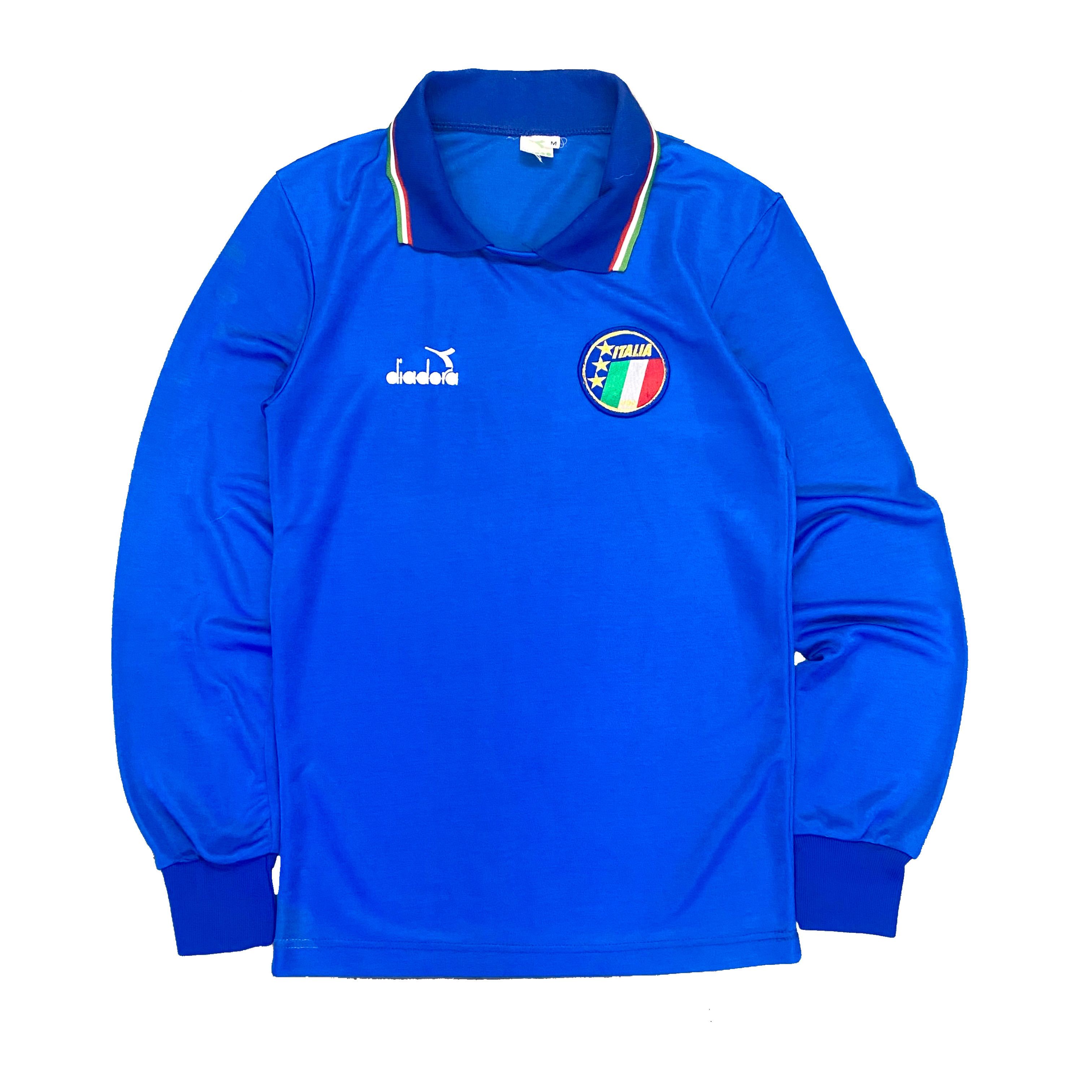 Diadora × Vintage VTG 80s Italy Italia 1986-90 Diadora Home Jersey Long Sleeve Size US M / EU 48-50 / 2 - 1 Thumbnail