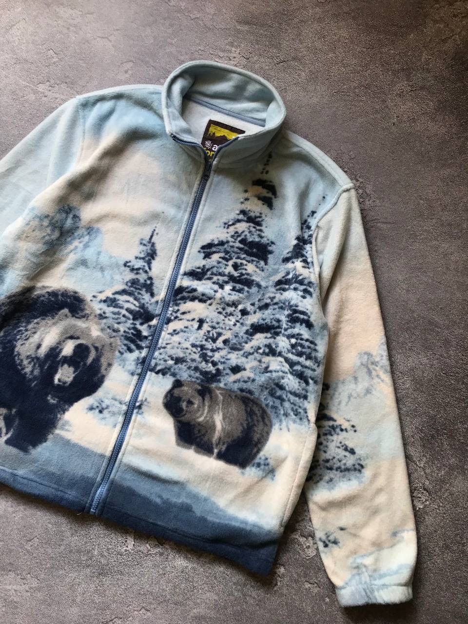 Vintage Vintage Y2K Fleece Bears over print Sherpa jacket zip up Size US L / EU 52-54 / 3 - 2 Thumbnail
