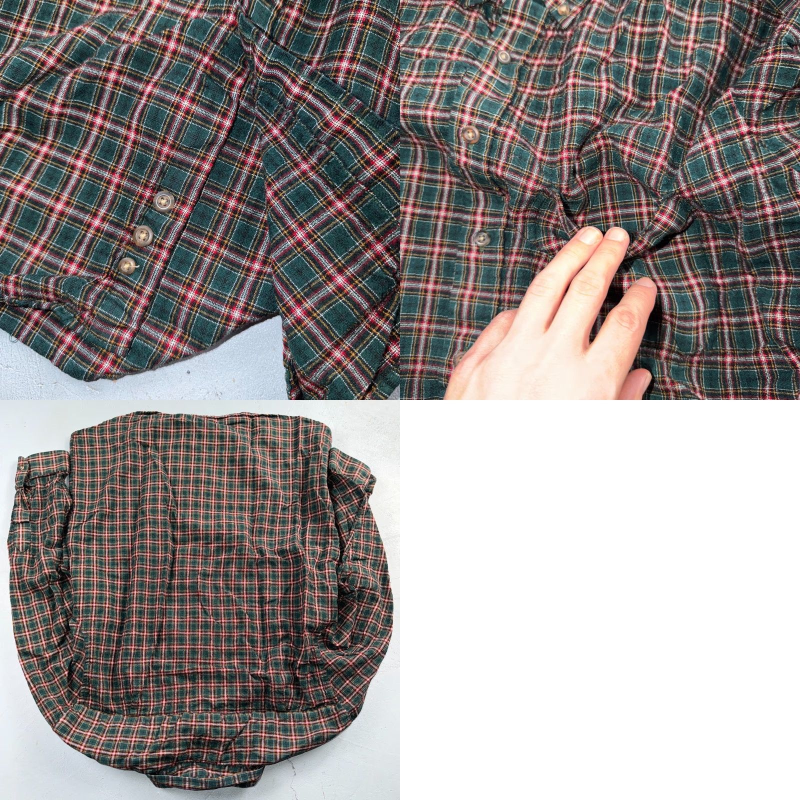 Pendleton VINTAGE Pendleton Shirt Mens XL VTG Green Red Plaid 100% Wool USA Fabrics VTG Size US XL / EU 56 / 4 - 8 Thumbnail