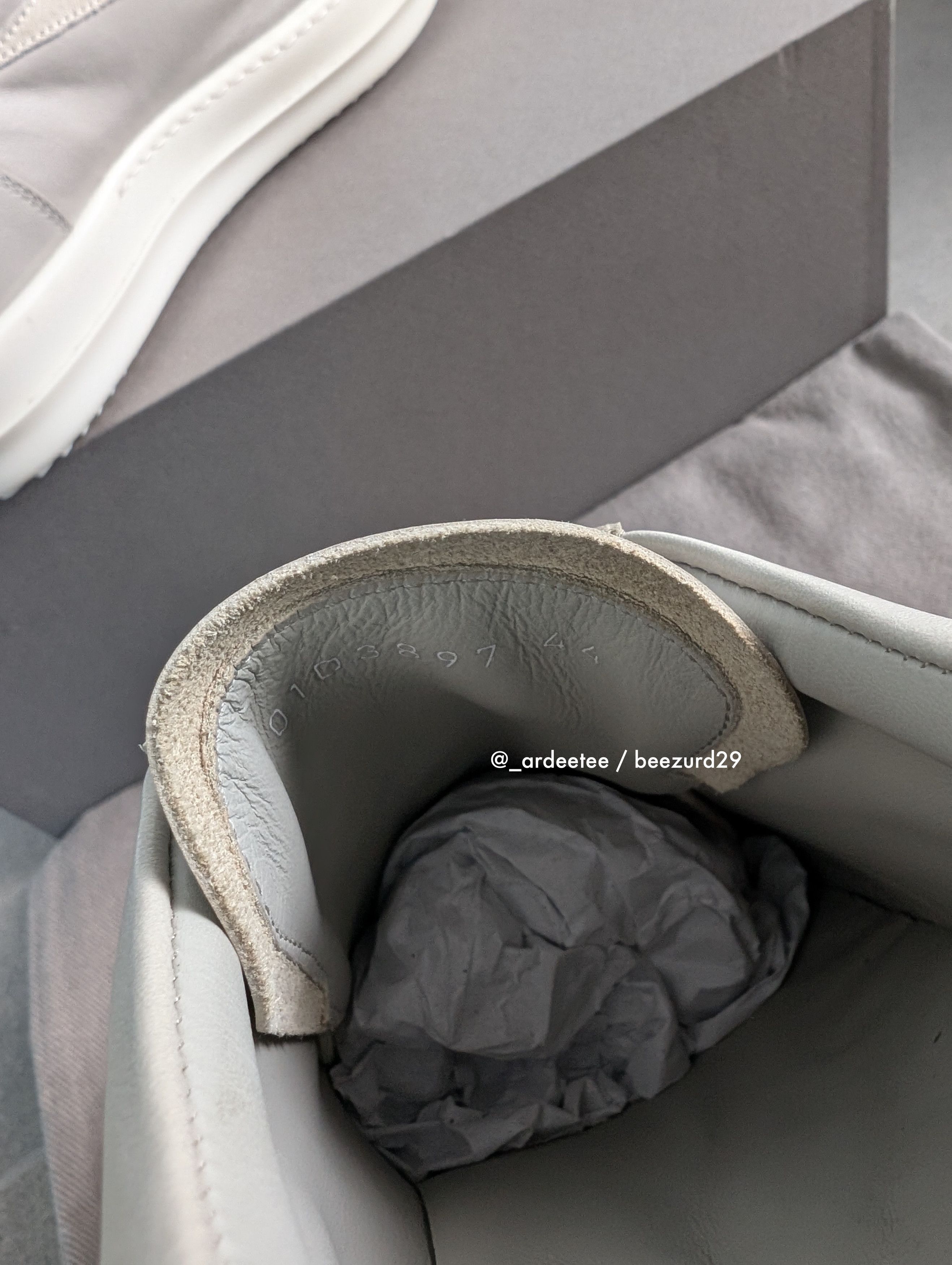 Rick Owens *NEW* LEATHER VINTAGE SNEAKERS VANS LIGHT GRAY PEARL Size US 11 / EU 44 - 8 Thumbnail