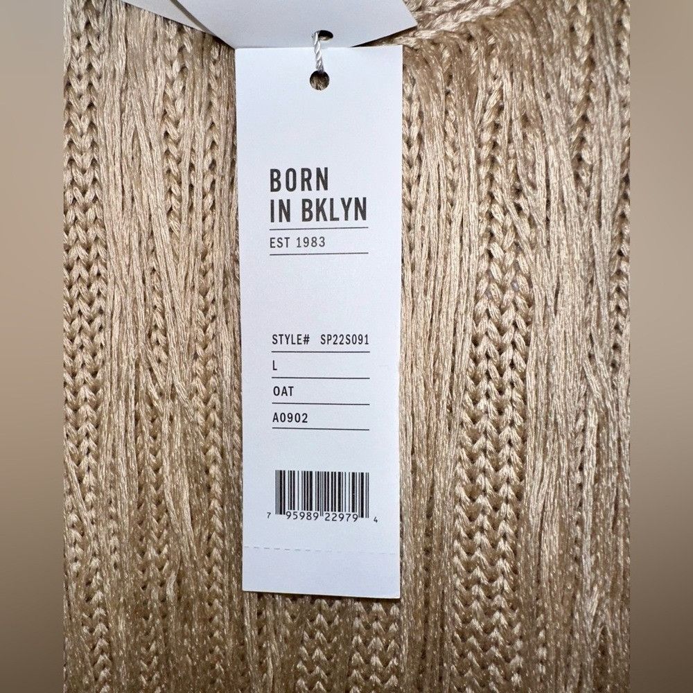 525 America NWT 525 AMERICA Fringe Tank Sweater Dress in Oat (Beige) - l Size L / US 10 / IT 46 - 8 Thumbnail
