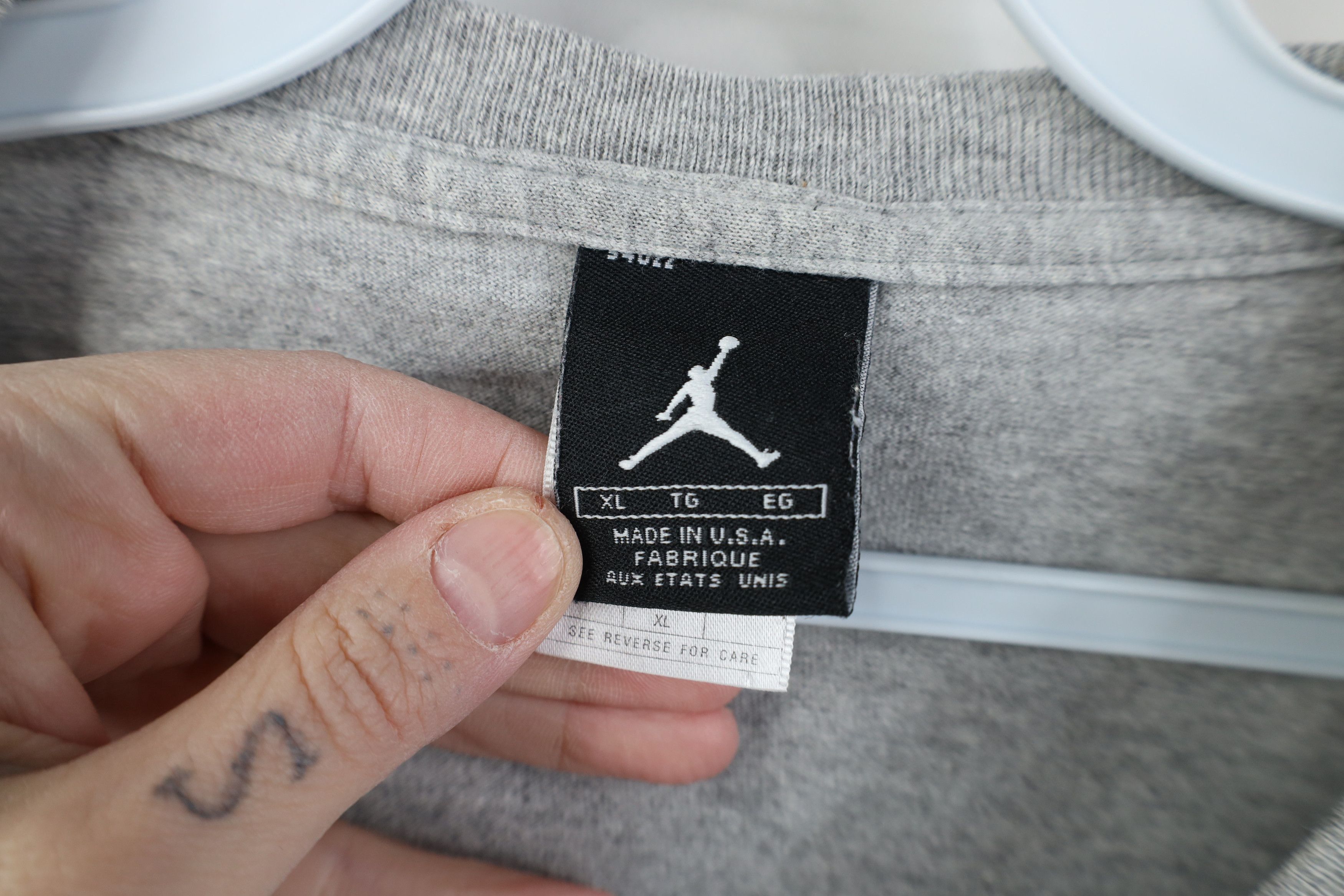 Nike Vintage 90s Y2K Nike Air Jordan Long Sleeve T-Shirt Gray USA Size US XL / EU 56 / 4 - 6 Thumbnail