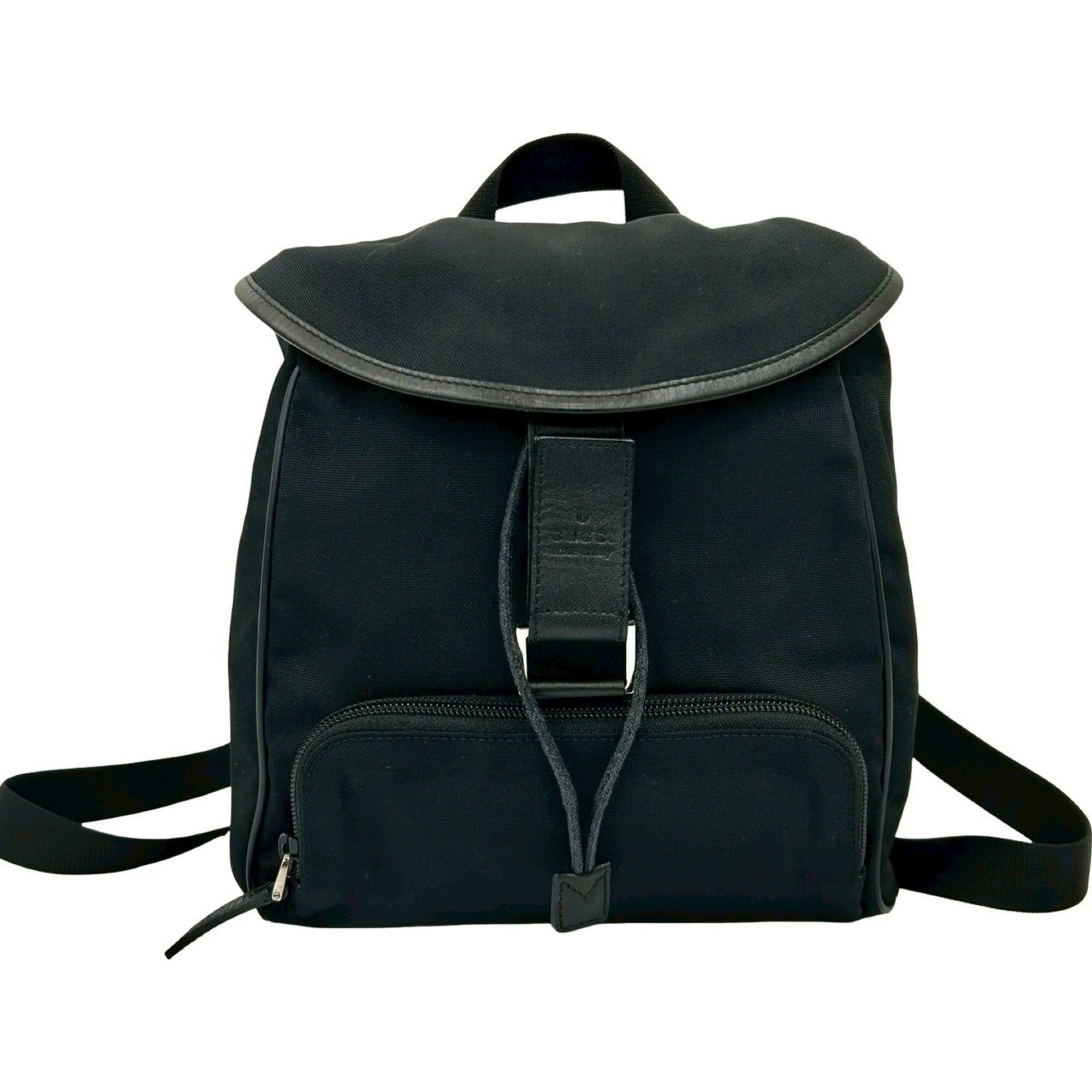 Gucci Gucci Logo Nylon Calf Leather Mini Rucksack Backpack Daypack Black Women's 27194 Size ONE SIZE - 1 Thumbnail