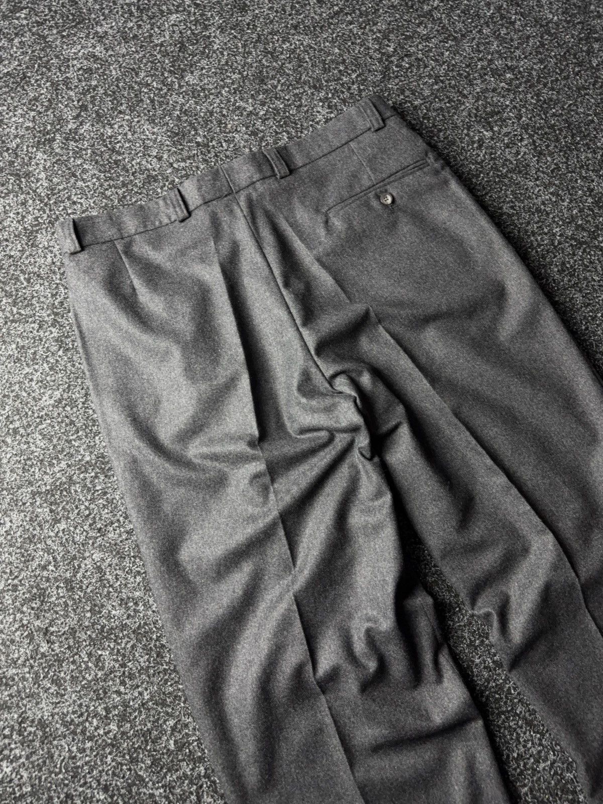 Designer Retro Japanese Minimalist Wool Trousers Issey Miyake Style Size US 35 - 8 Thumbnail