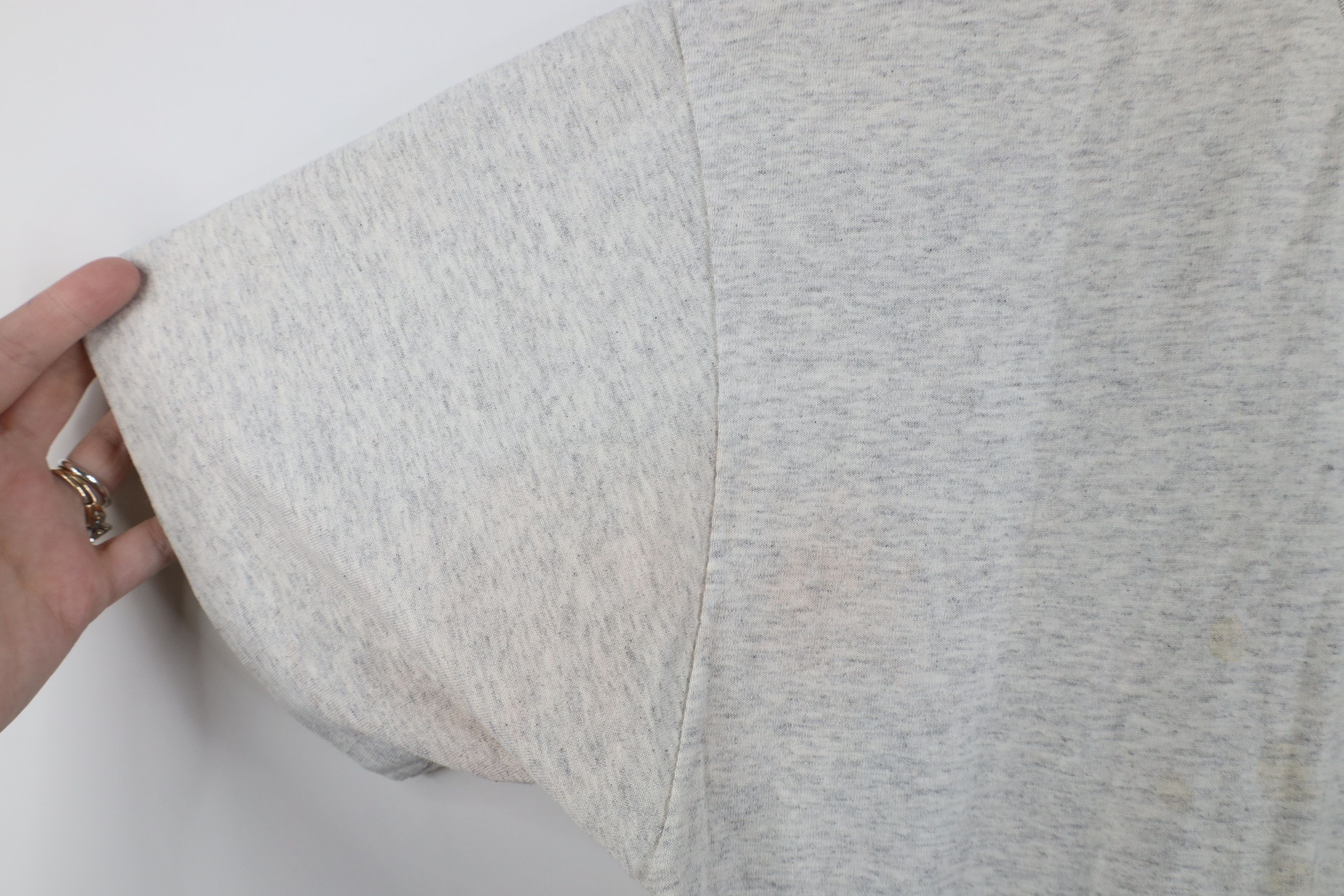 Hanes Vintage 90s Hanes Heavyweight Blank T-Shirt Heather Gray USA Size US L / EU 52-54 / 3 - 6 Thumbnail