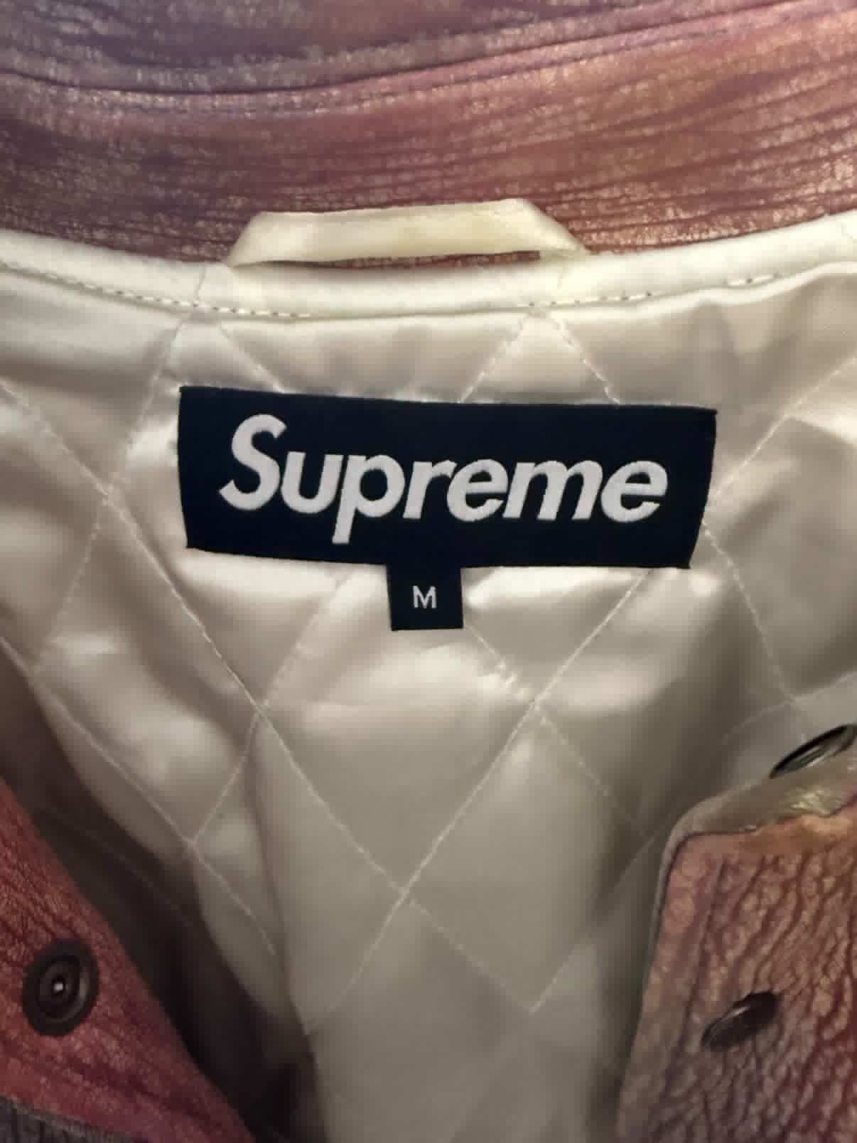 Supreme Supreme Pebbled Leather Varsity Jacket Multicolor Size US M / EU 48-50 / 2 - 3 Thumbnail