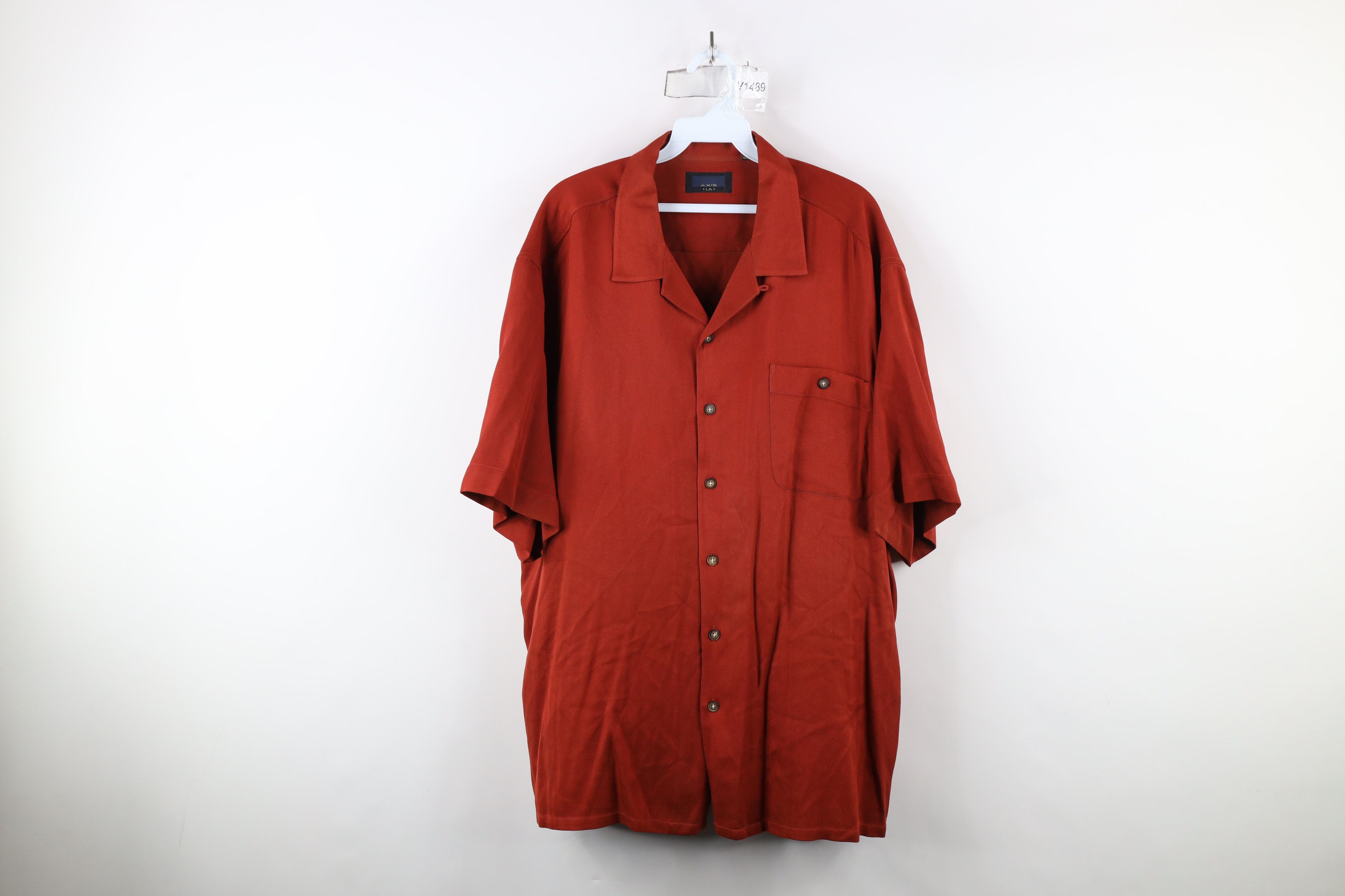 Vintage Vintage 90s Streetwear Collar Herringbone Button Shirt Size US XL / EU 56 / 4 - 1 Thumbnail