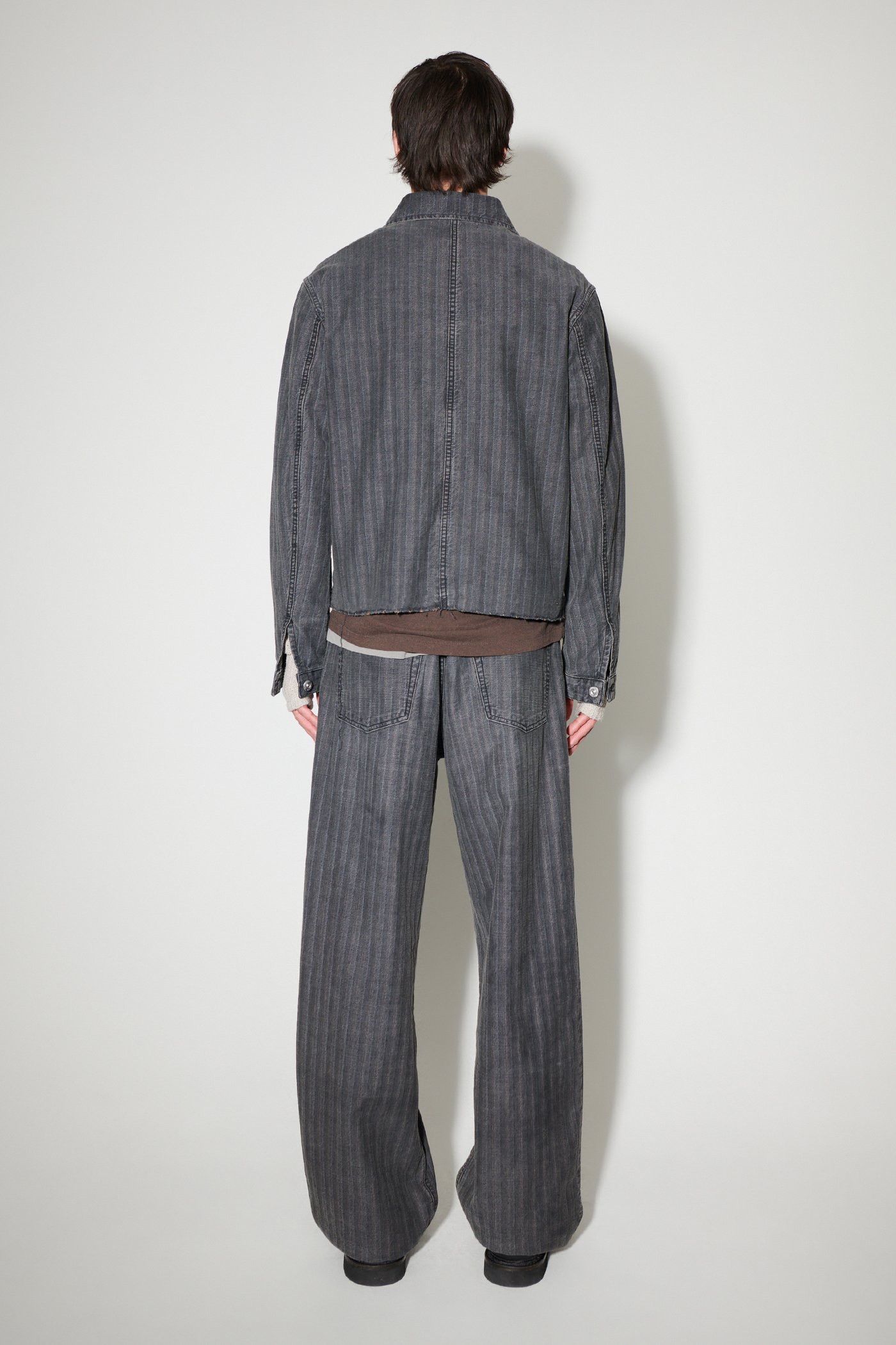 Our Legacy Cut Rebirth Jacket - Washed Grey Torino Stripe Size US M / EU 48-50 / 2 - 3 Thumbnail