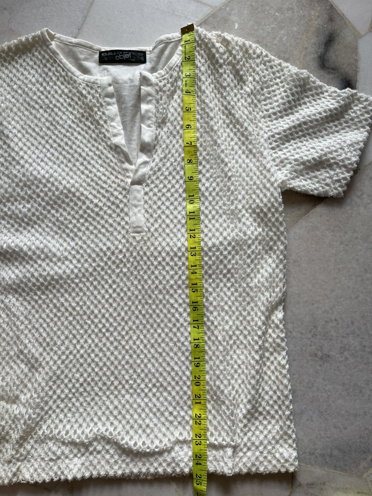 Jean Paul Gaultier 90s Jean Paul Gaultier Mesh Layered V Shirt #99 Size US M / EU 48-50 / 2 - 13 Thumbnail