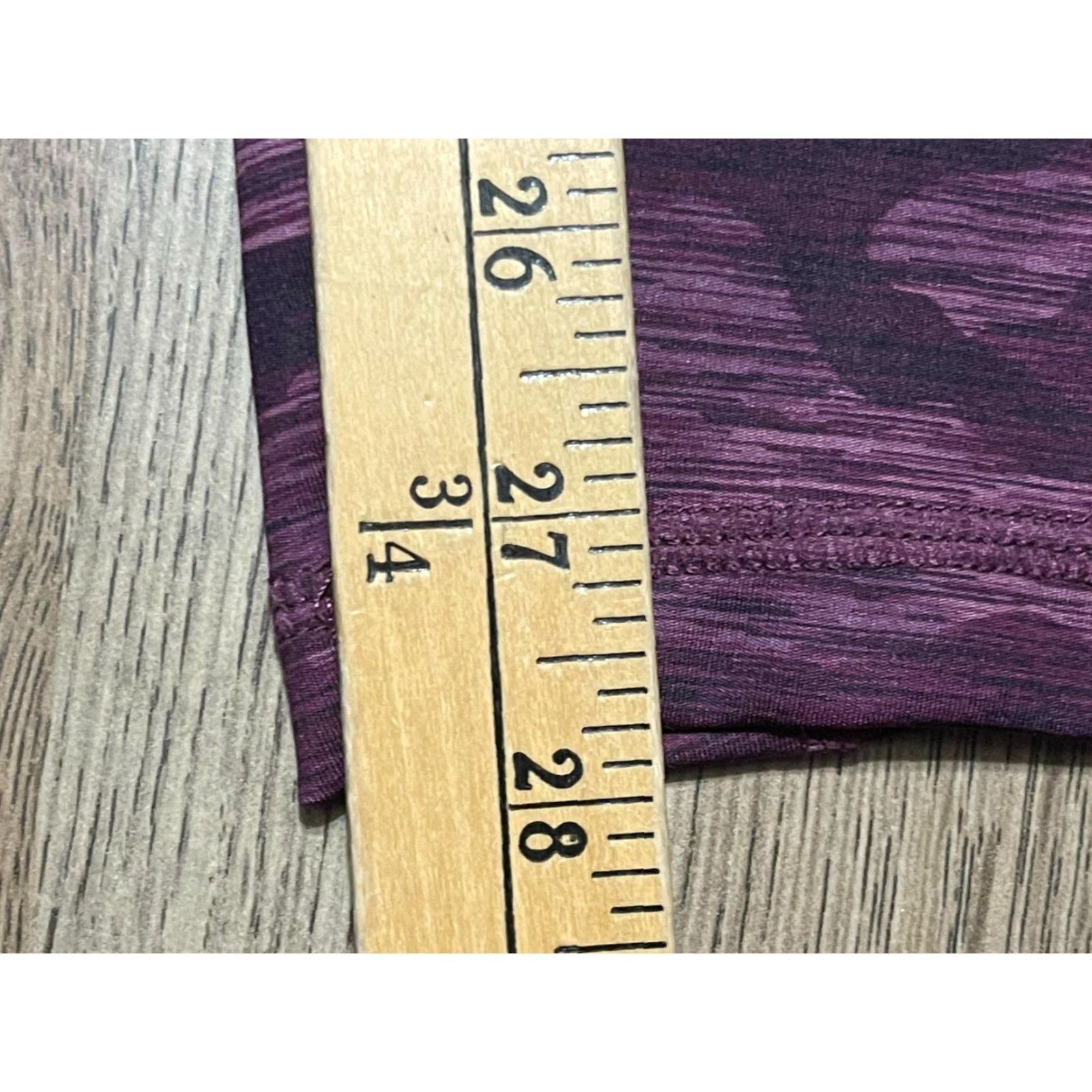 Avia Avia Leggings, Women's XS, Pull On, Camouflage, Purple, Size XS, Casual, Ankle, Inseam 28 in, Colorful, Fall, Spring, Summer, Regular, Women, Pants Size 26" / US 2 / IT 38 - 4 Thumbnail