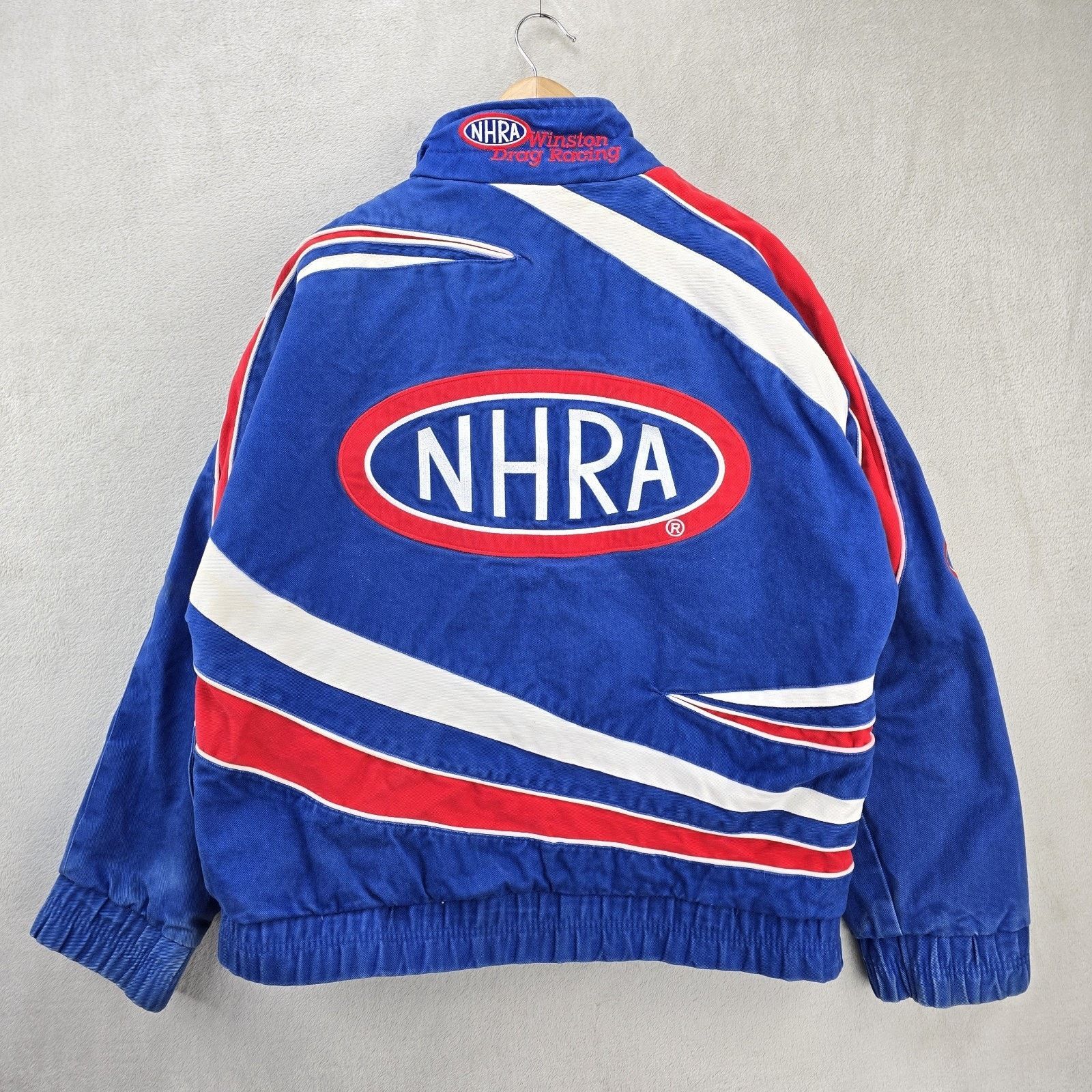 NASCAR VTG NHRA Winston Drag Racing Jacket Mens Large Nascar 90s Size US L / EU 52-54 / 3 - 10 Thumbnail