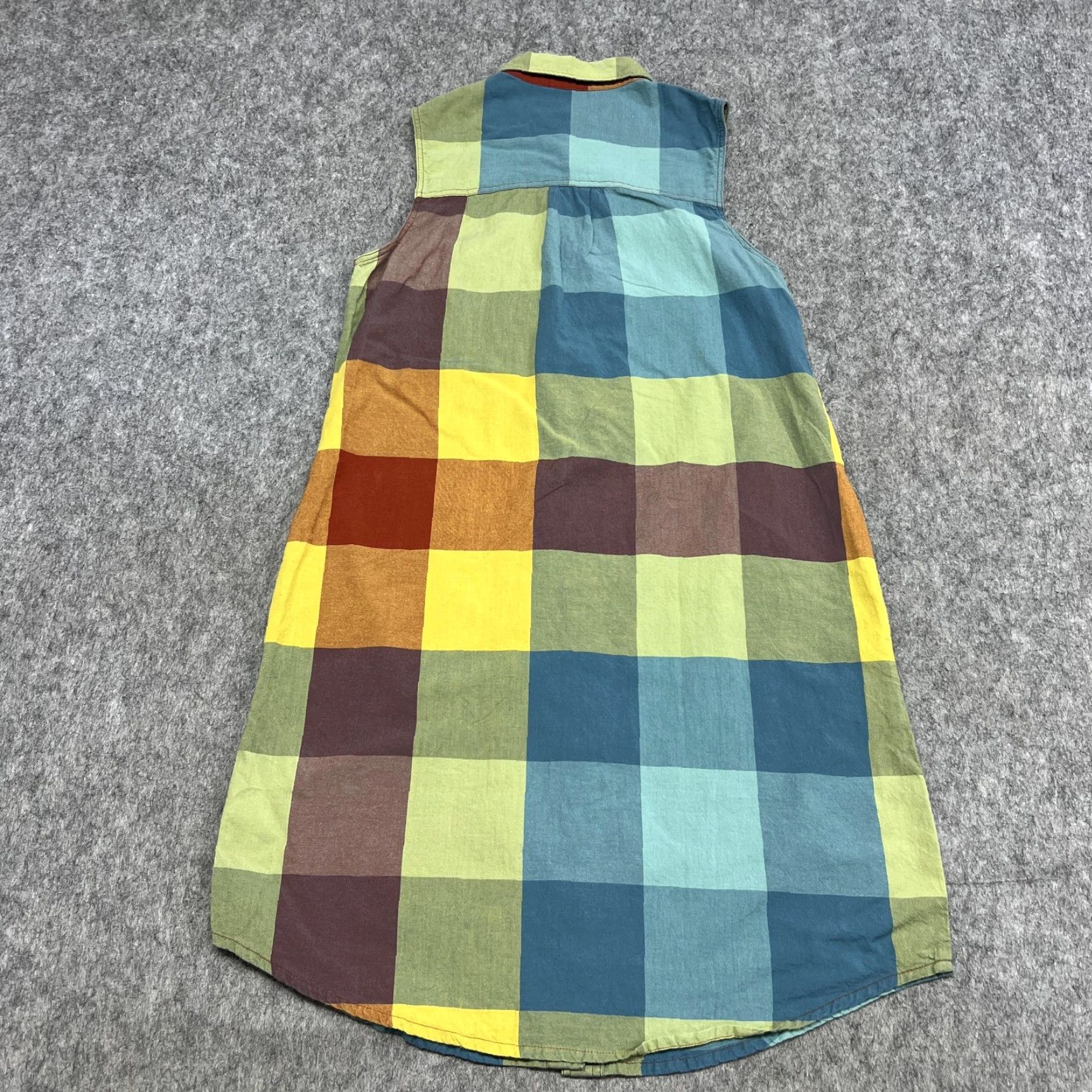 Toad&Co Toad&Co Shirt Dress Womens S Multicolor Plaid Sleeveless Button Front Pockets Size S / US 4 / IT 40 - 2 Thumbnail