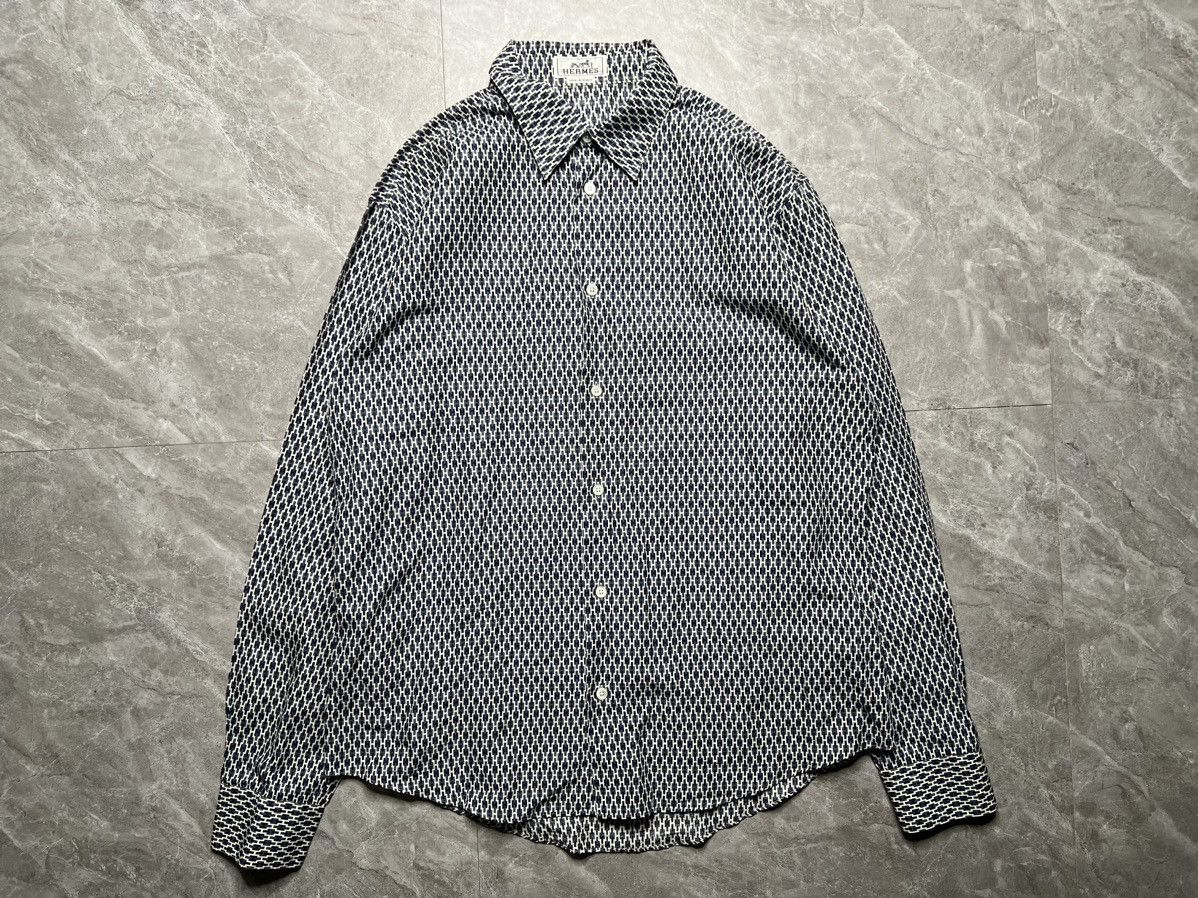 Hermes Hermes Linen Cotton Blend H monogram L/S Shirt | Grailed Hermes Hermes Linen Cotton Blend H monogram L/S Shirt | Grailed