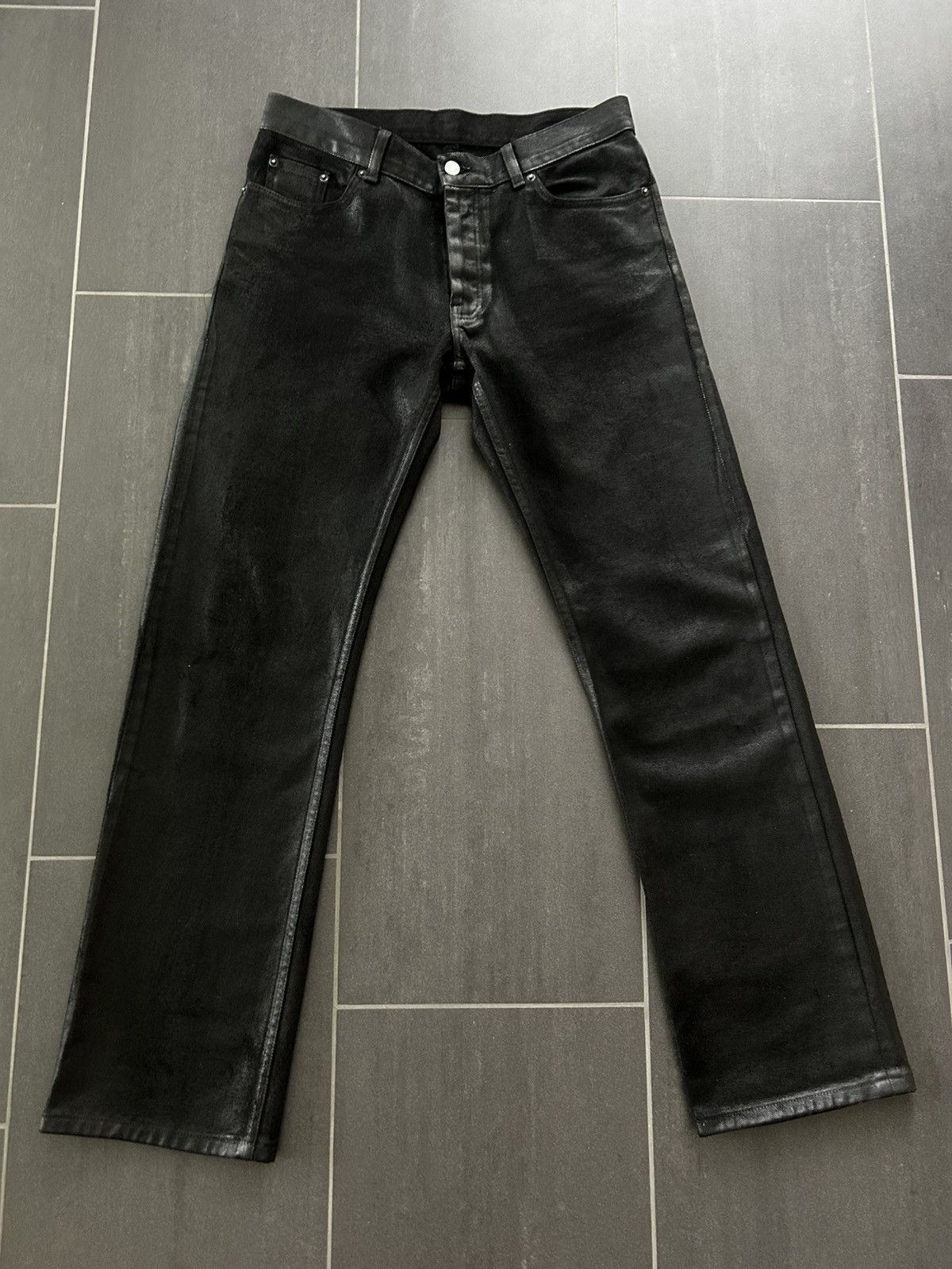 Helmut Lang Helmut Lang Wax-Coated Bootcut Jeans | Grailed