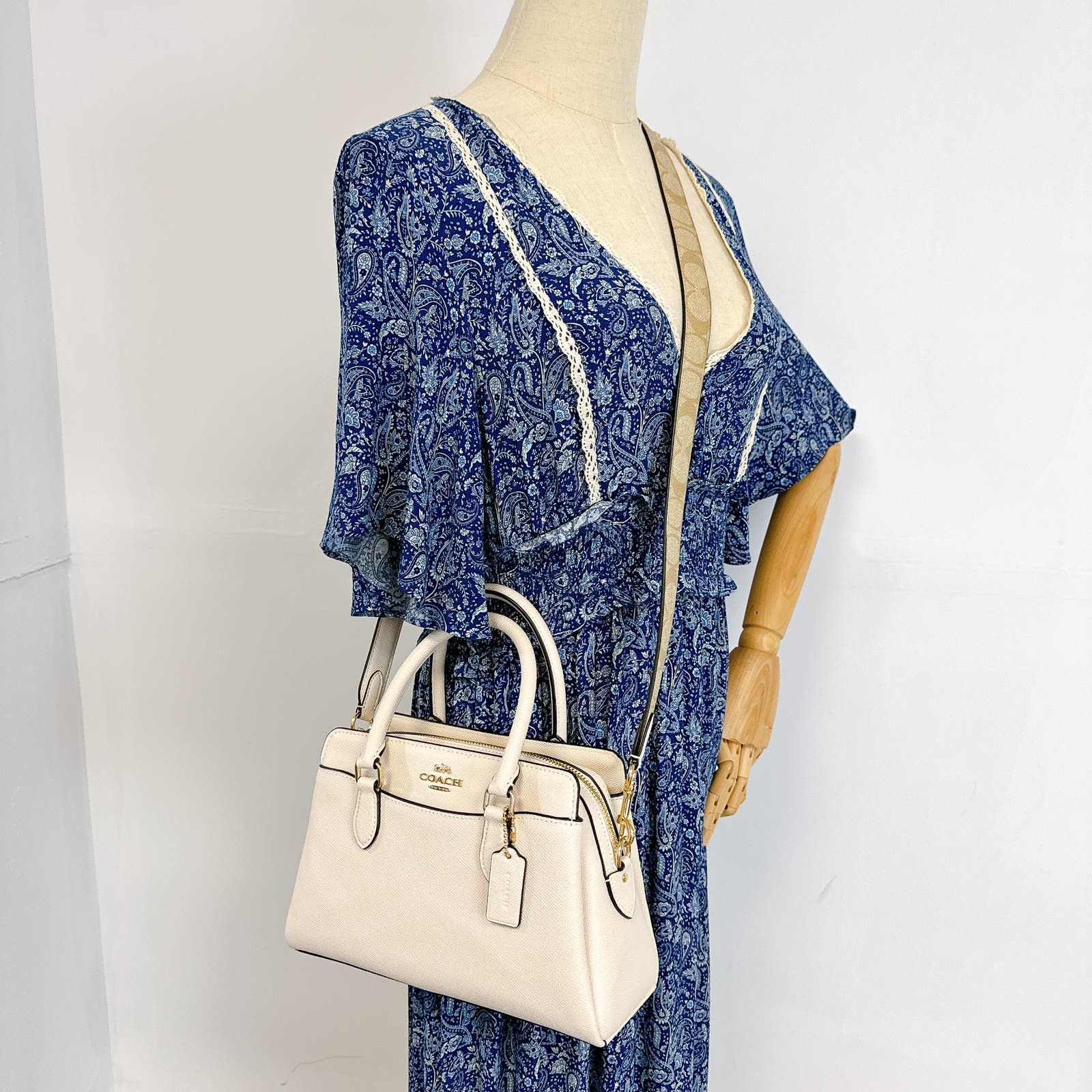 image of Coach Ch502 Mini Darcie Carryall With Signature Canvas, Women's